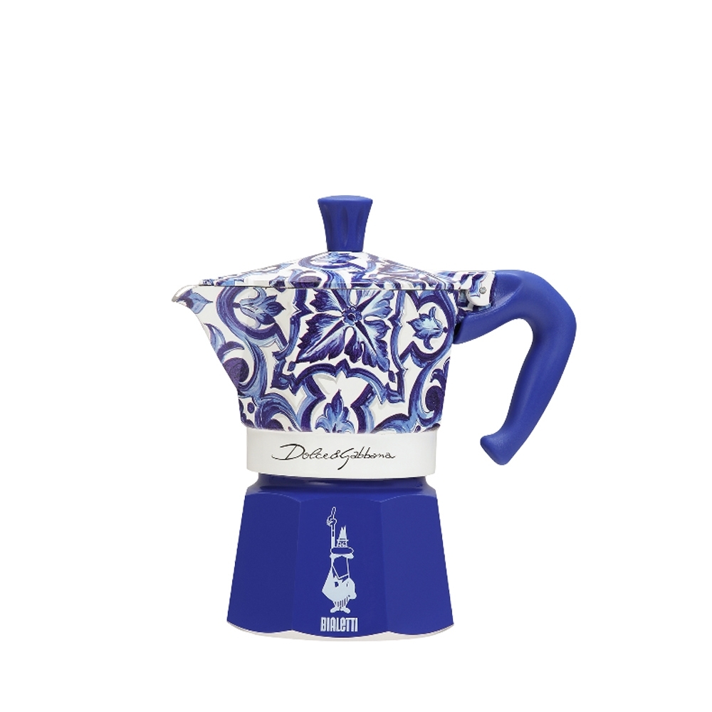 Bialetti - Moka Express 3-cup espresso maker set - Dolce & Gabbana Blu Mediterraneo