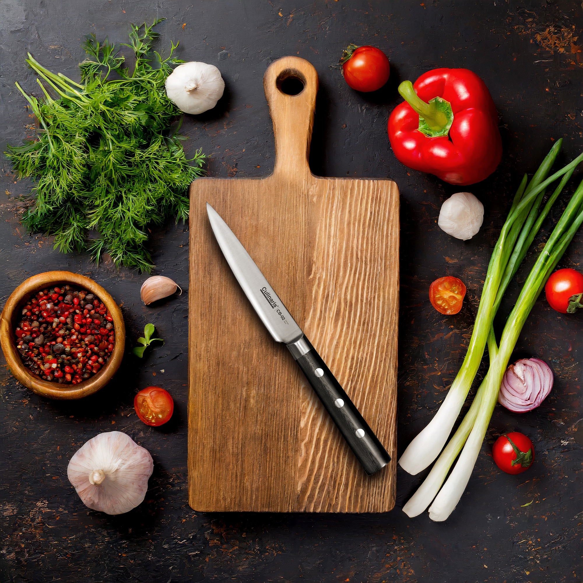 Culinaris - Allzweckmesser 12,5 cm Black Serie | CB-02