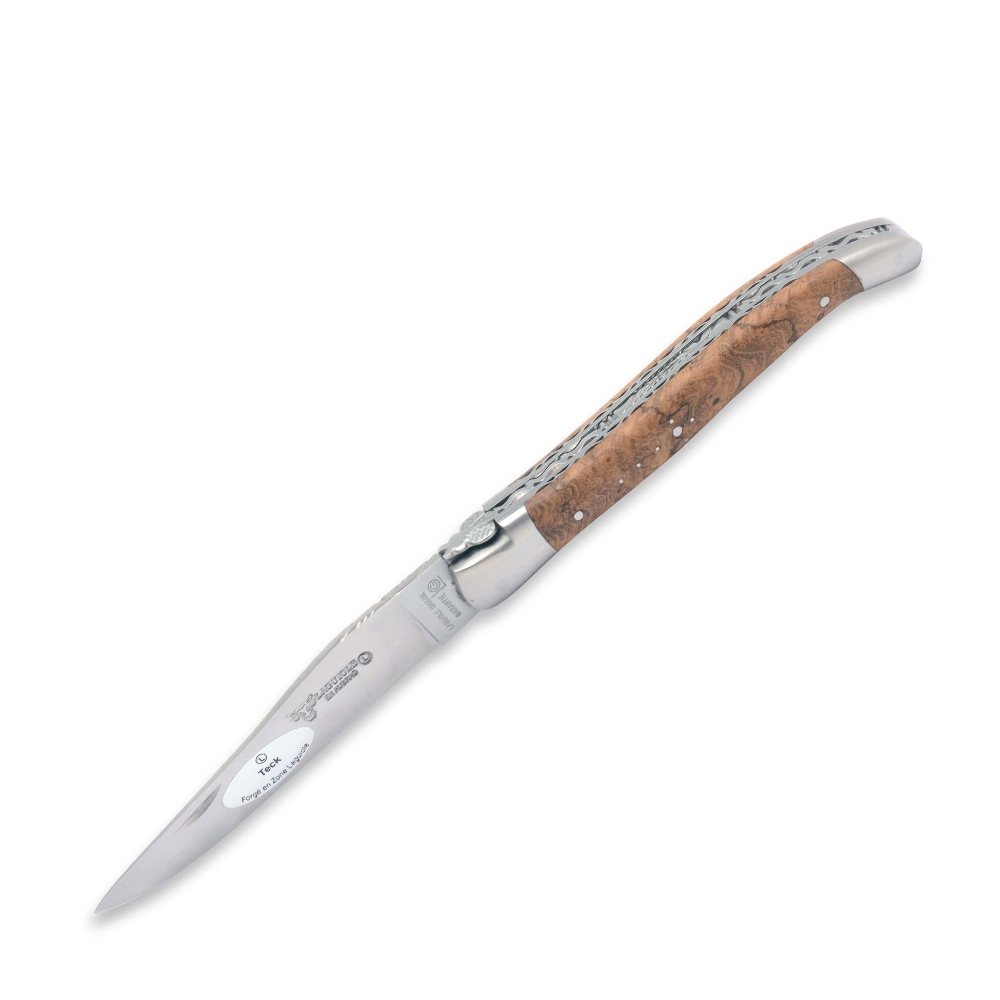 Laguiole - Klapp-/Taschenmesser Doppelplatine Teakholz