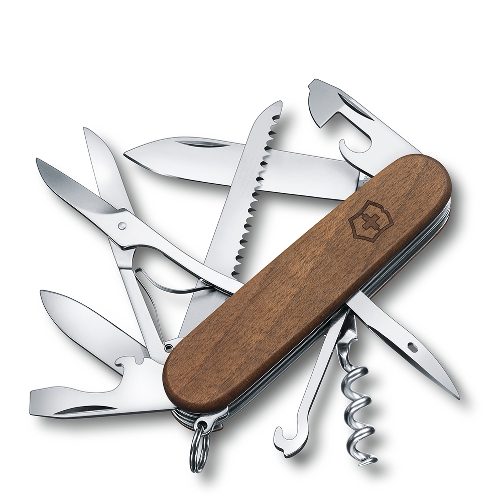 VIC Taschenmesser Huntsman Wood, 91mm Nusbaumholz, in Blister