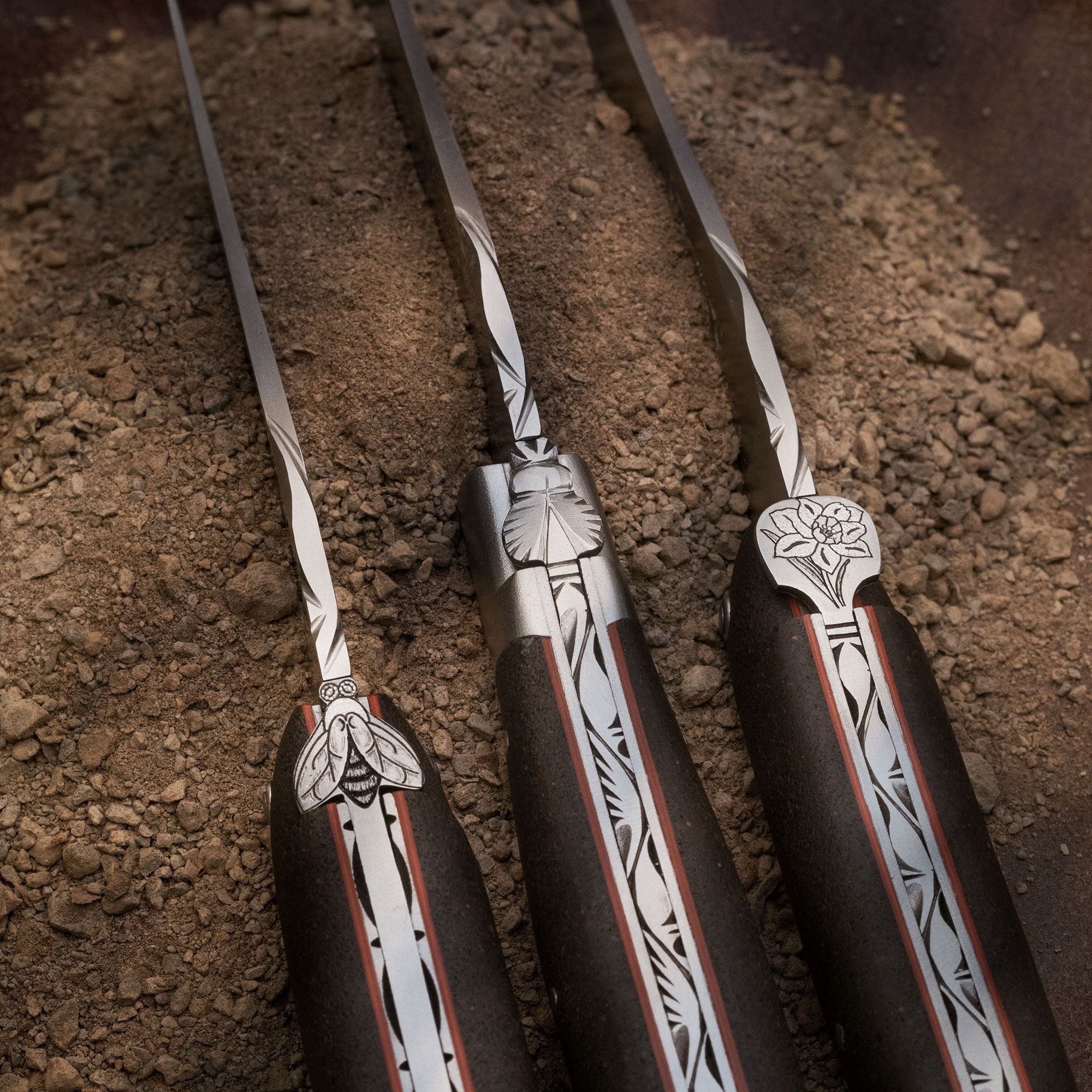 Laguiole - Folding/pocket knife TERRE D'AUBRAC, 2 stainless steel bolsters, 12 cm