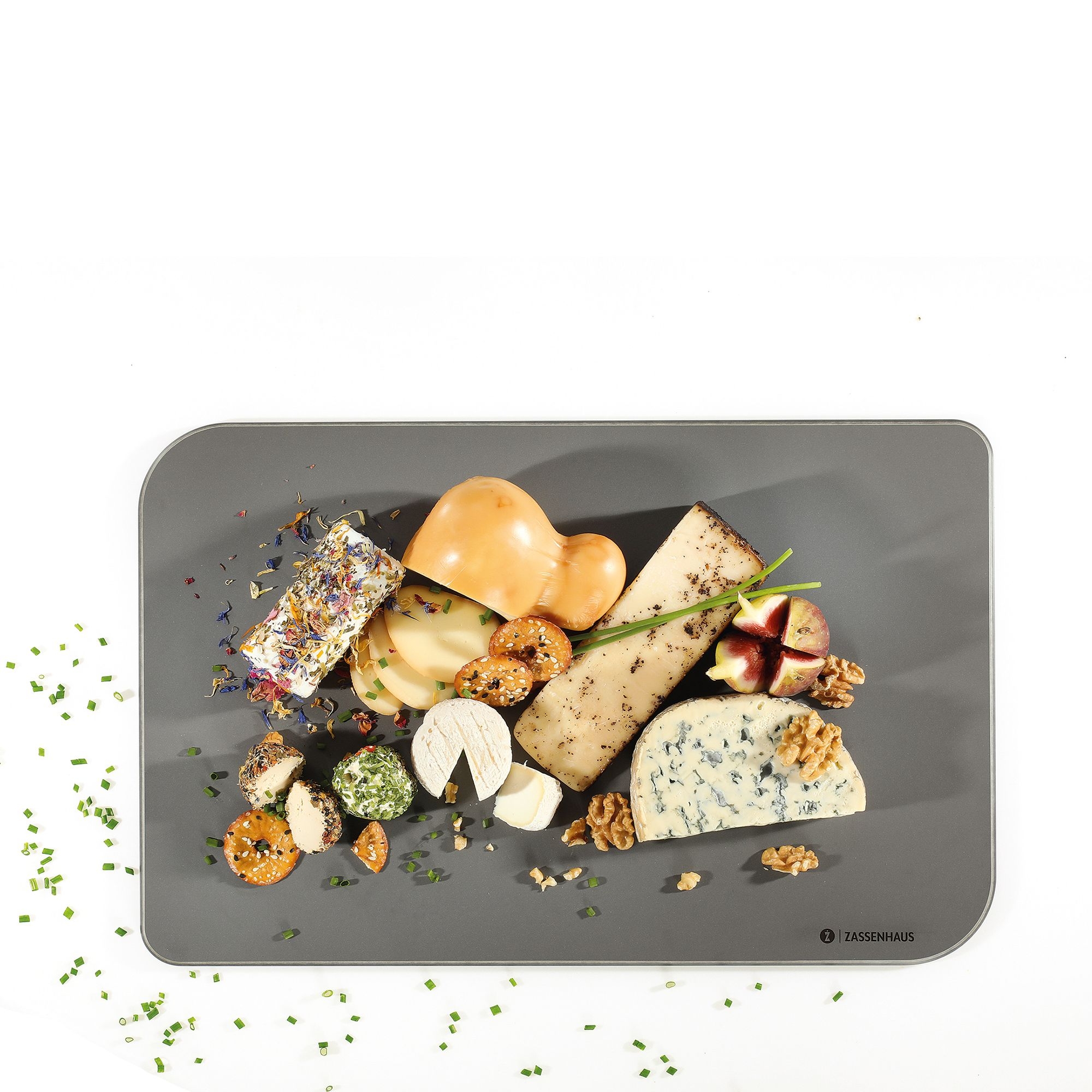 Graues Zassenhaus Schneidbrett COMFORT XPLUS 42 x 27,5 cm