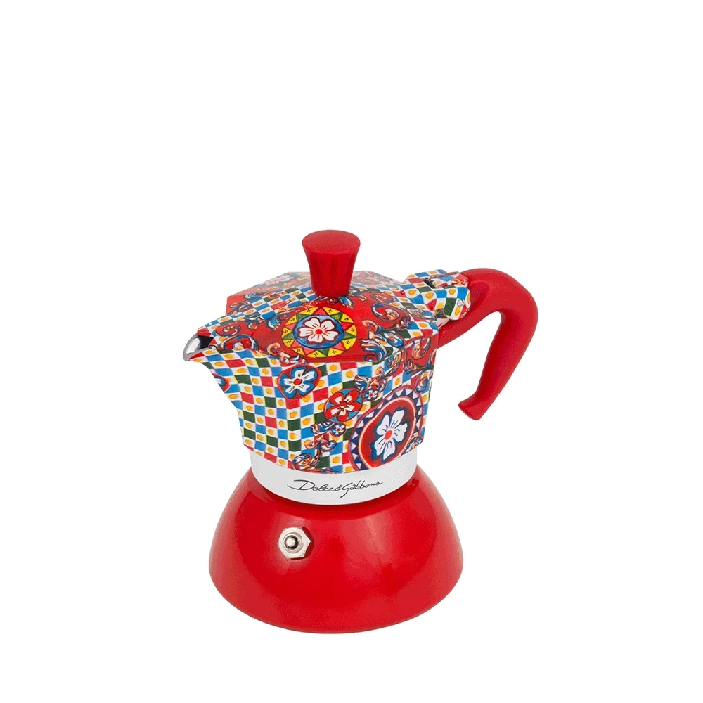 Bialetti - Moka Induction Espresso Maker 4 Cups - Dolce & Gabbana Carretto Siciliano