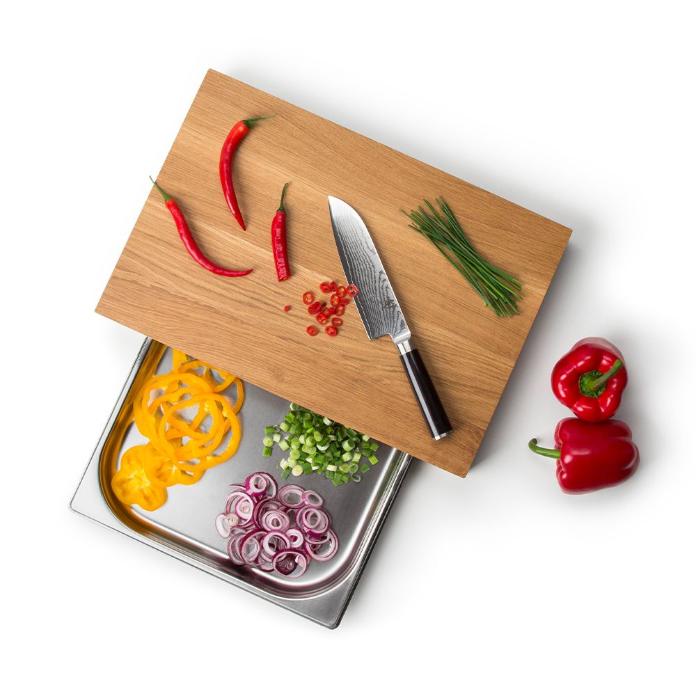 Continenta - cutting board with drawer, oak