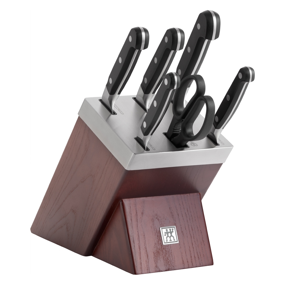 Zwilling - Pro self-sharpening 7-piece knife block, brown