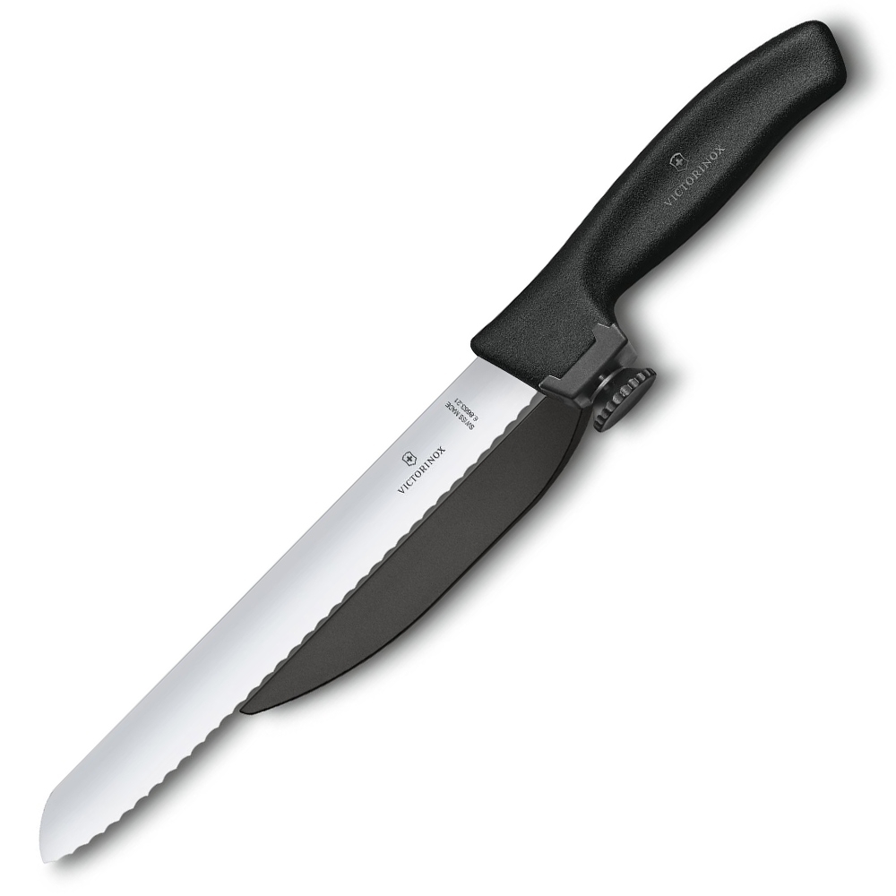 Victorinox - Swiss Classic Dux knife serrated edge black