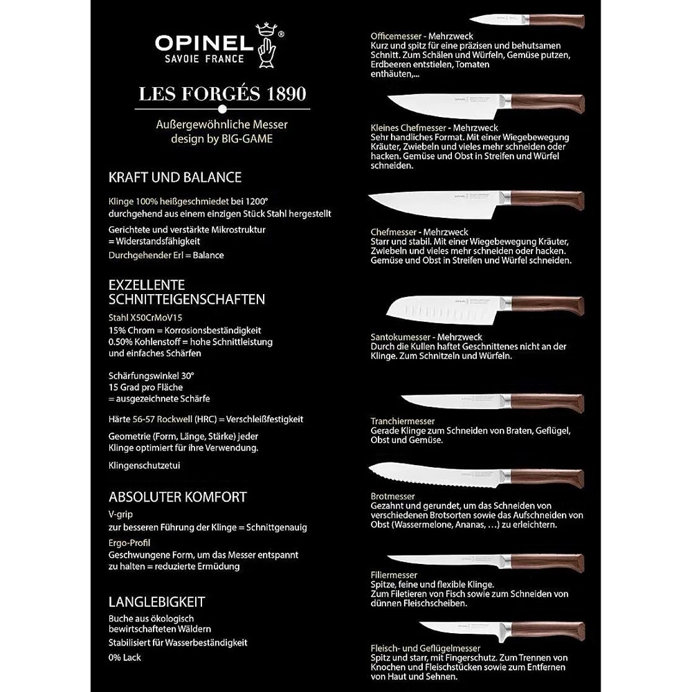 Opinel - Bread knife - LES FORGES 1890 - 34 cm