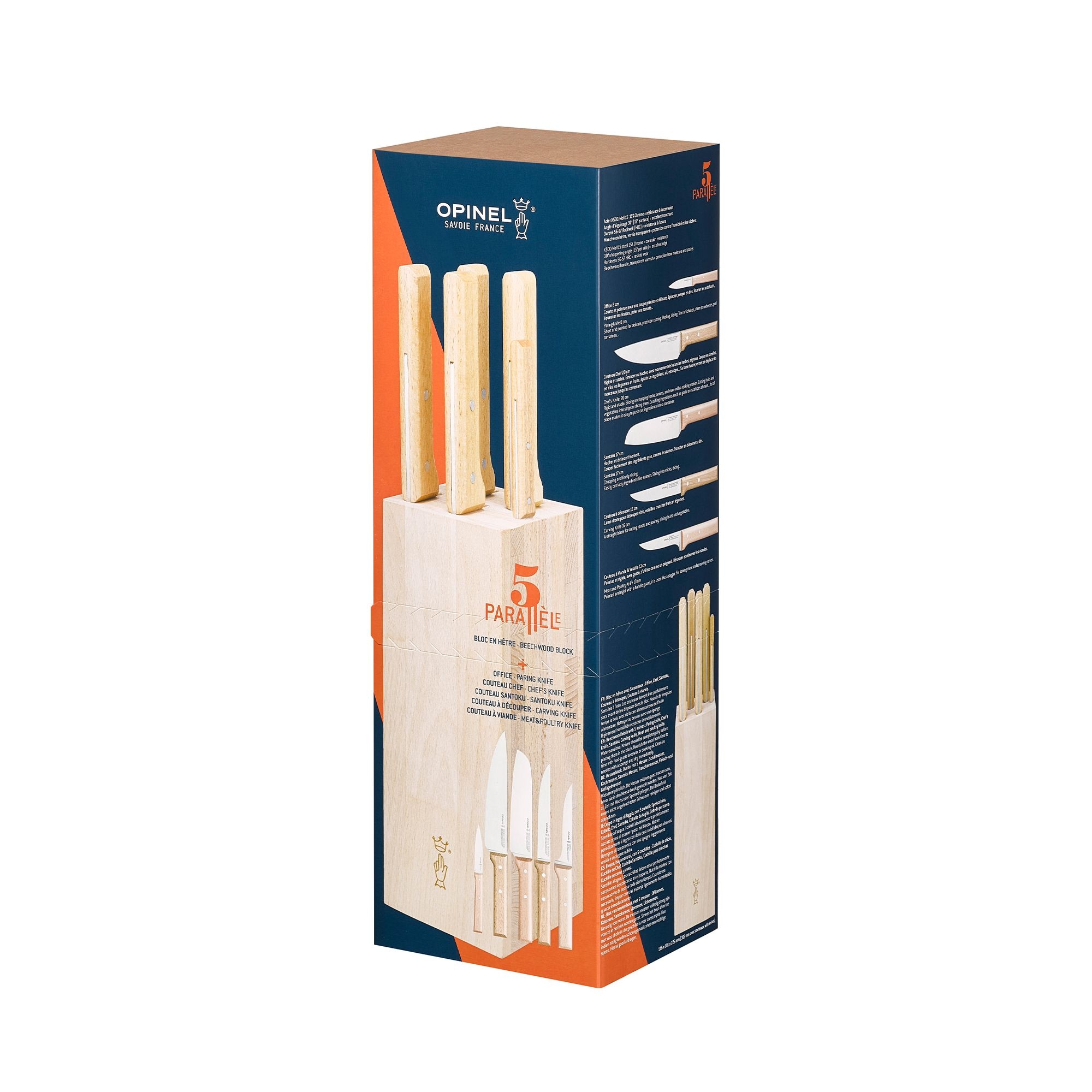 Opinel - Fleisch Messerblock - PARALLELE - Messer-Set - 6-tlg.
