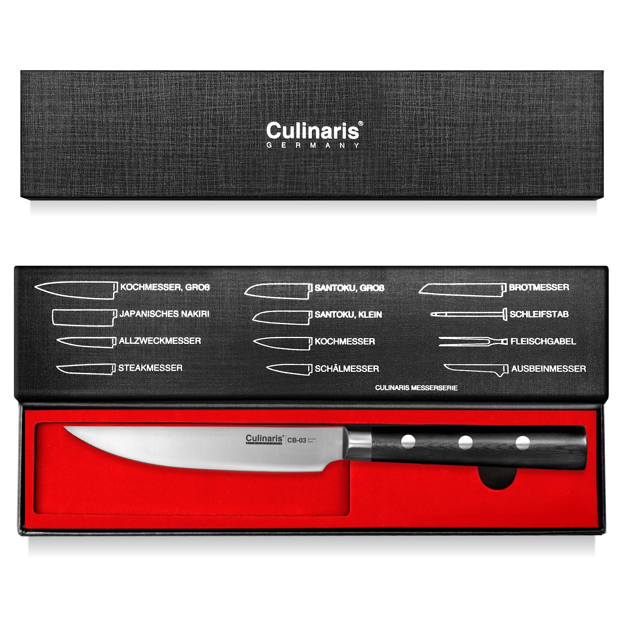Culinaris - Steakmesser 13,5 cm Black Serie | CB-03