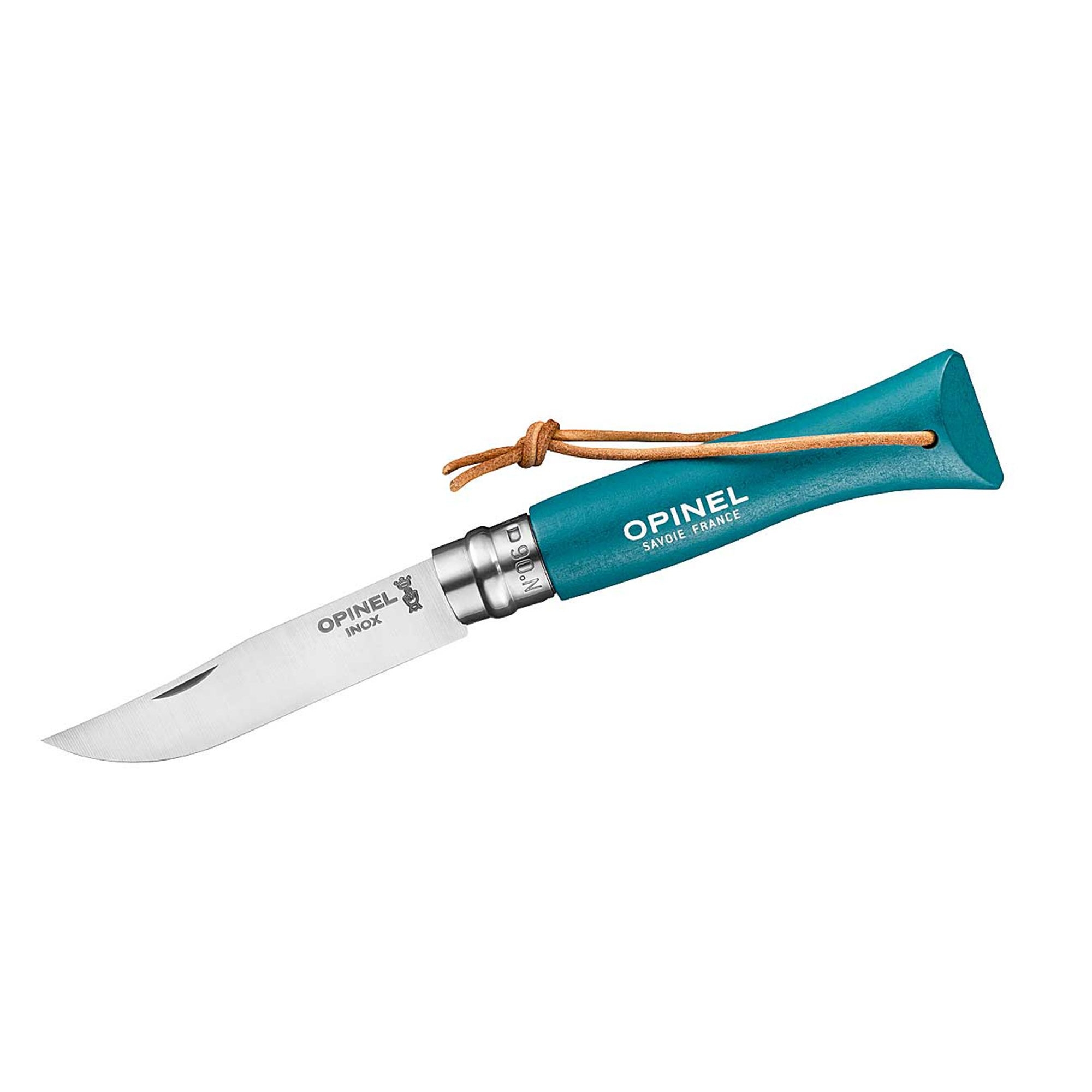 Opinel - Taschenmesser No 06 - Baroudeur - 16,5 cm - türkis