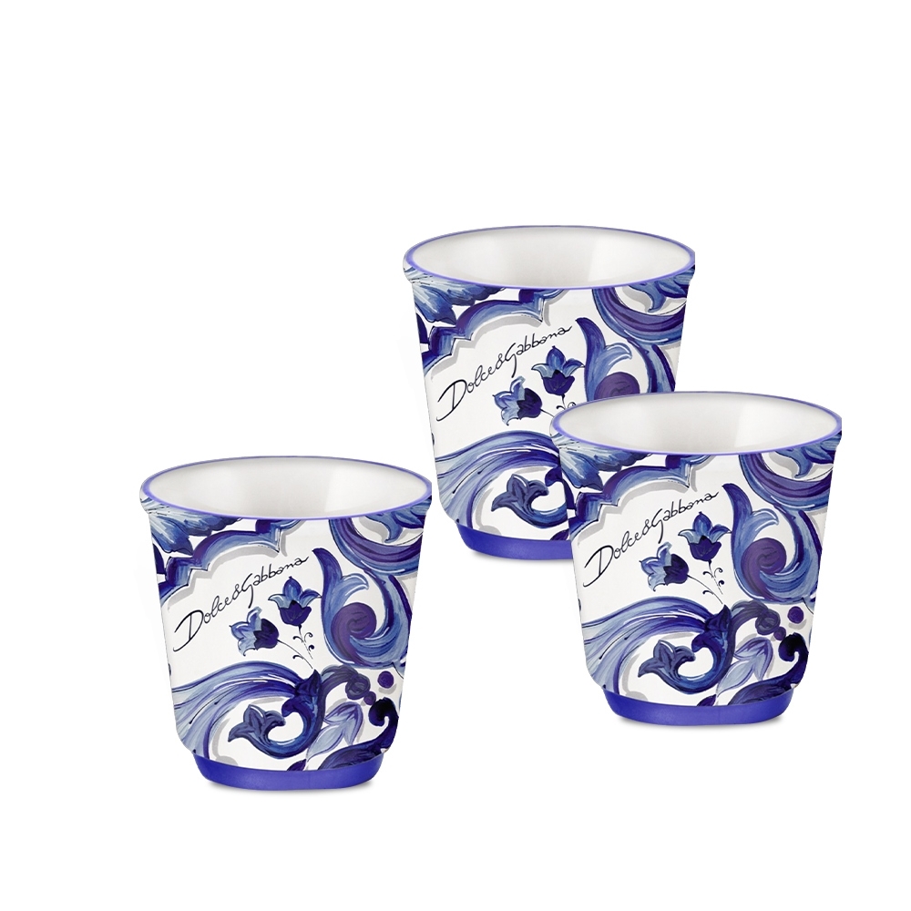 Bialetti - Moka Express 3-cup espresso maker set - Dolce & Gabbana Blu Mediterraneo