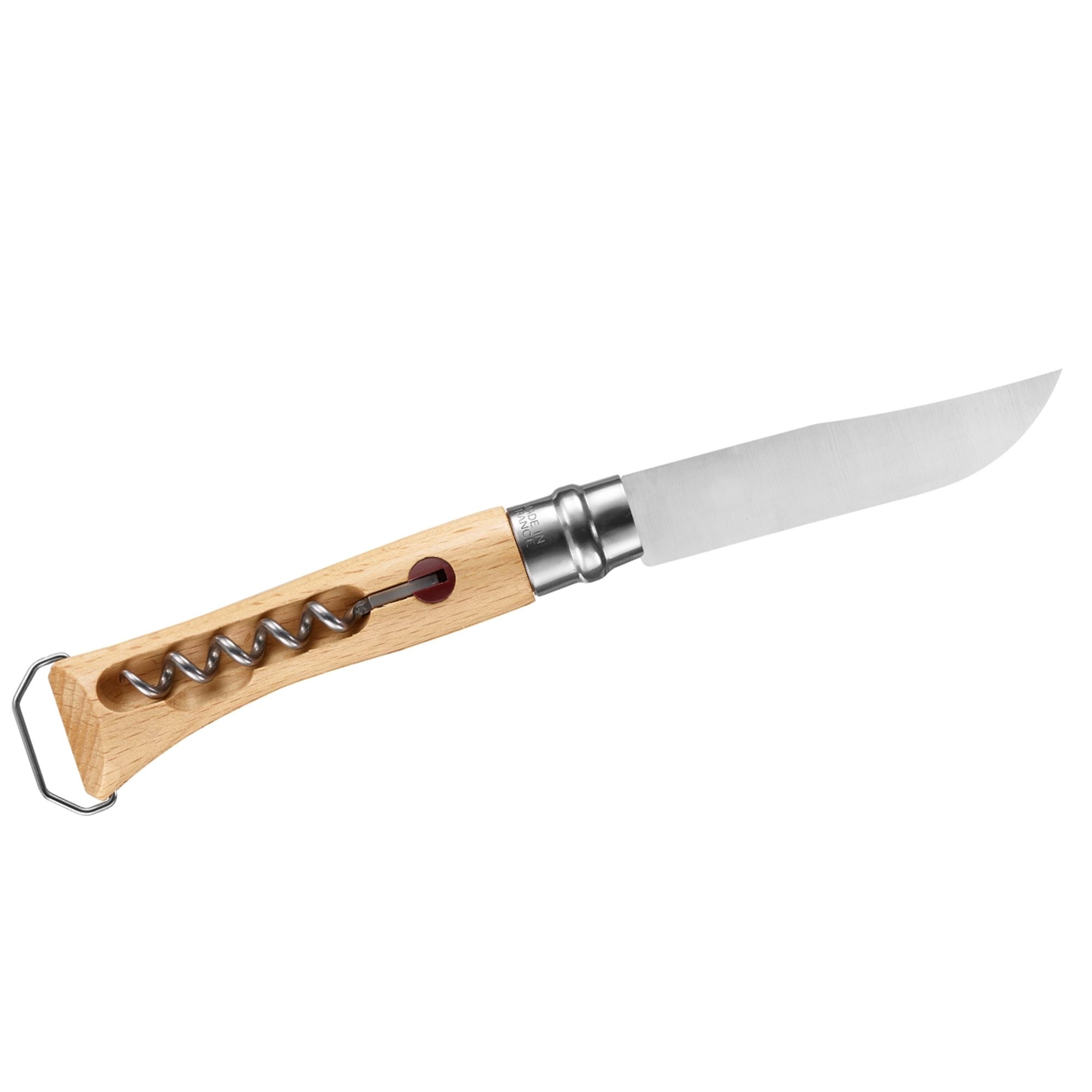 Opinel - Taschenmesser mit Korkenzieher No 10 - 23 cm - Buche