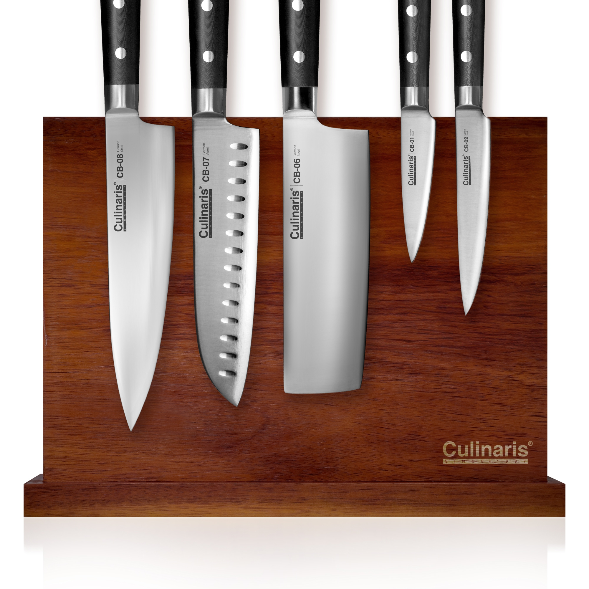 Culinaris Schälmesser Black Serie 10 cm auf Messerblock