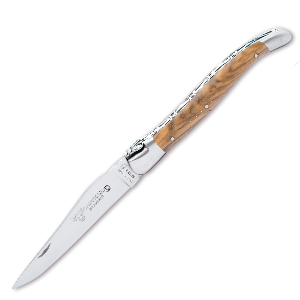 Laguiole - Klapp-/Taschenmesser Olivenholz einfach verziert