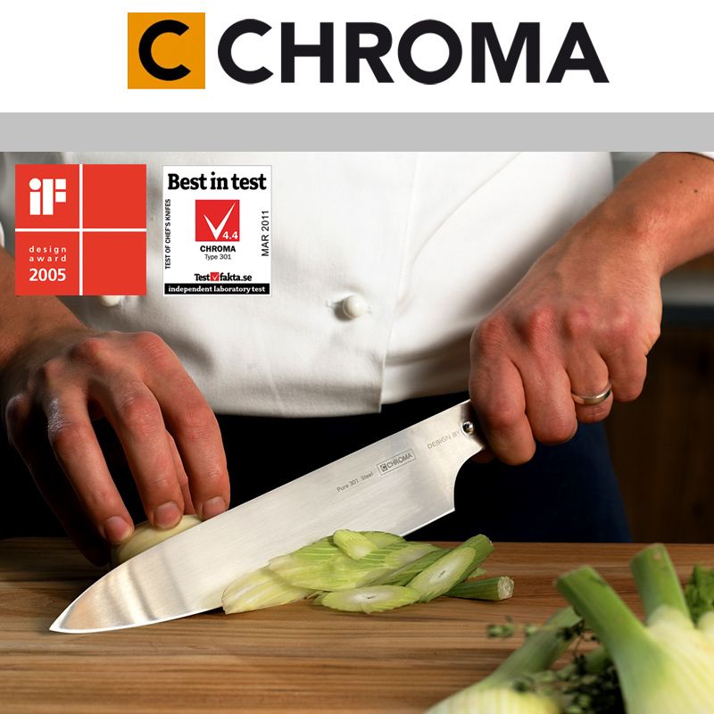 CHROMA Type 301 - P-18 Kochmesser 20 cm
