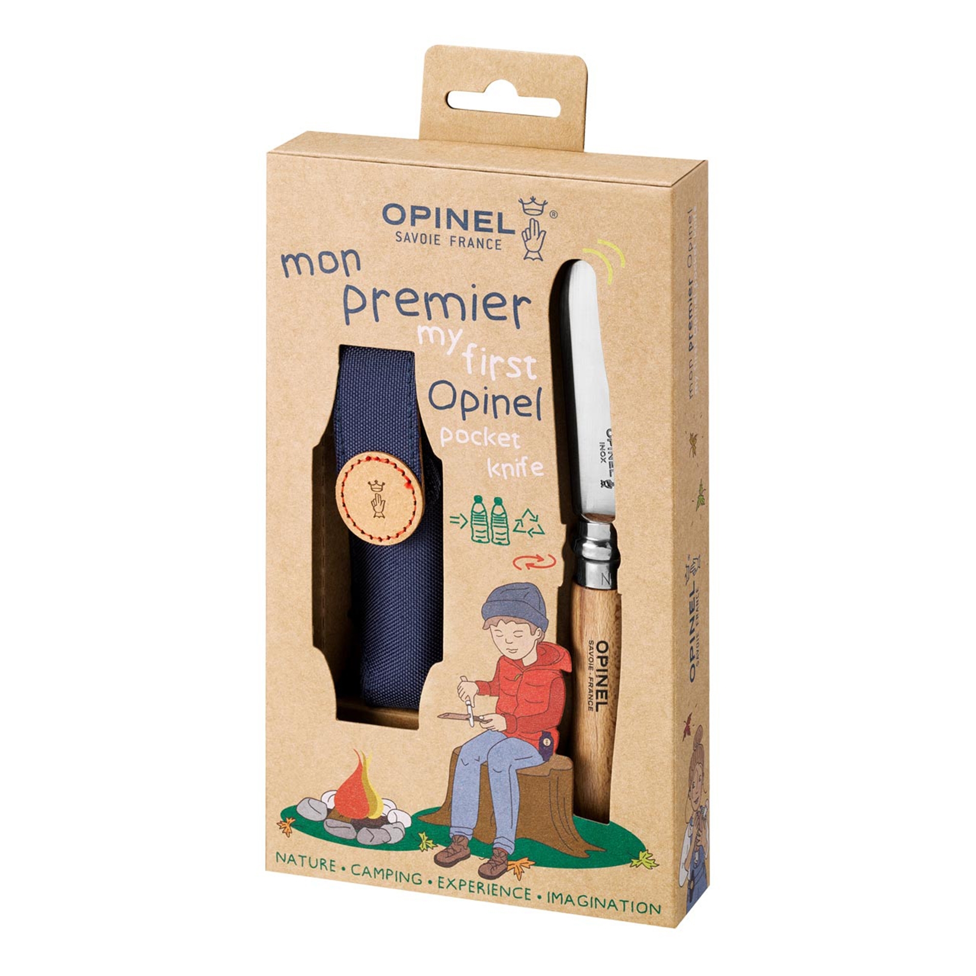 Opinel - Kindermesser No 07 mit Etui - mein erstes Opinel - natur