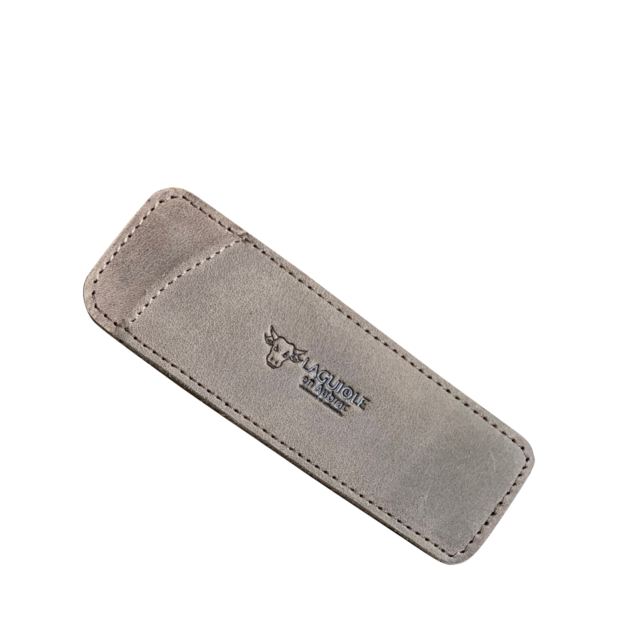Laguiole - Lederetui für 12 cm Klapp-/Taschenmesser taupe