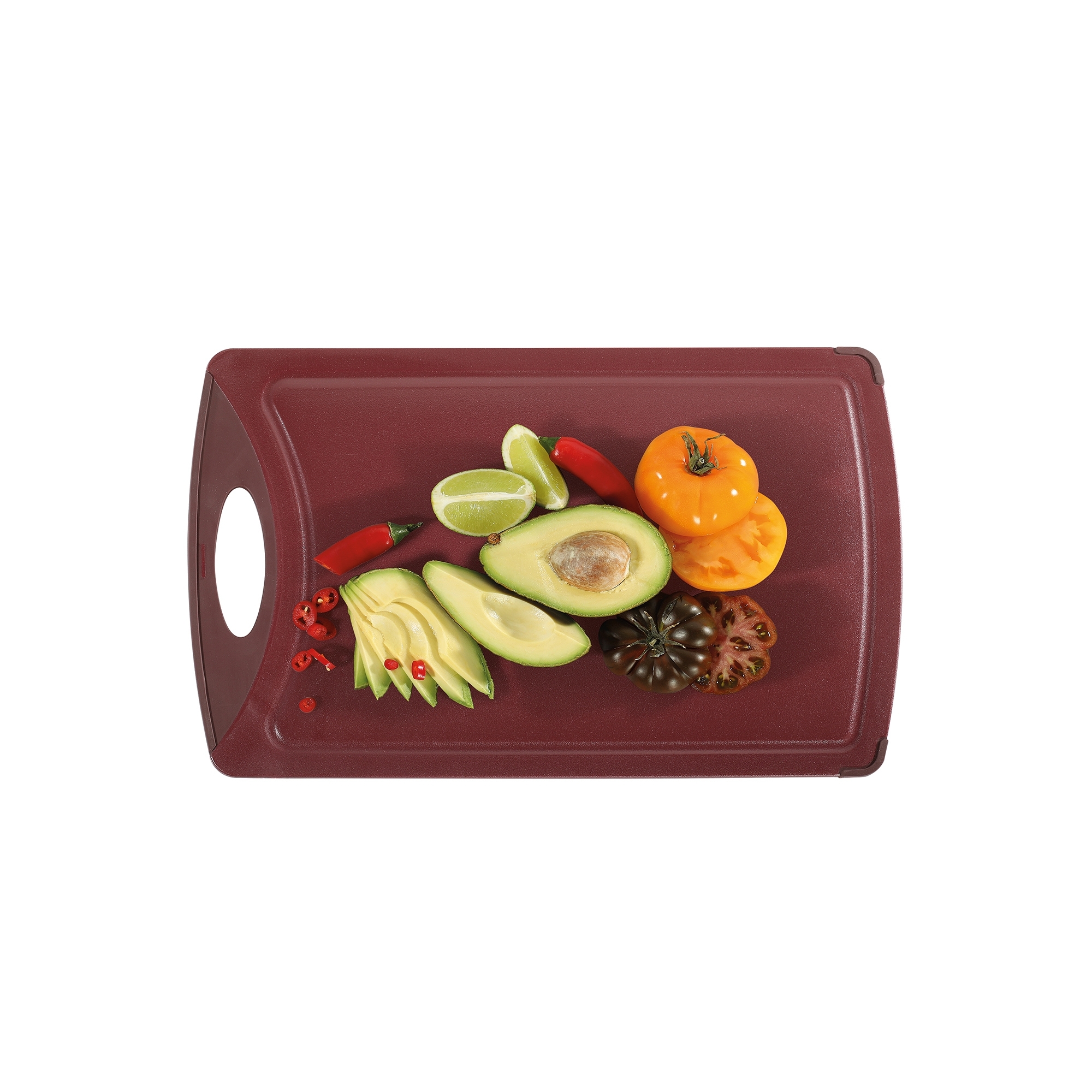 Zassenhaus Schneidbrett EASY CUT médoc mit frischem Gemüse