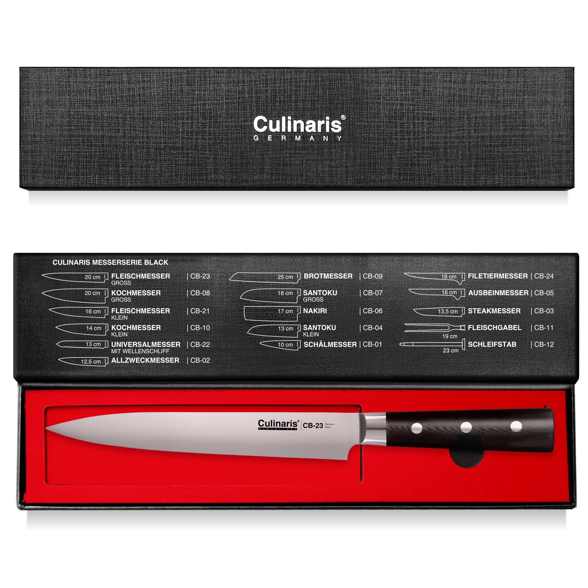 Meat knife, small - Black Series - 20 cm - CB-23 | Culinaris