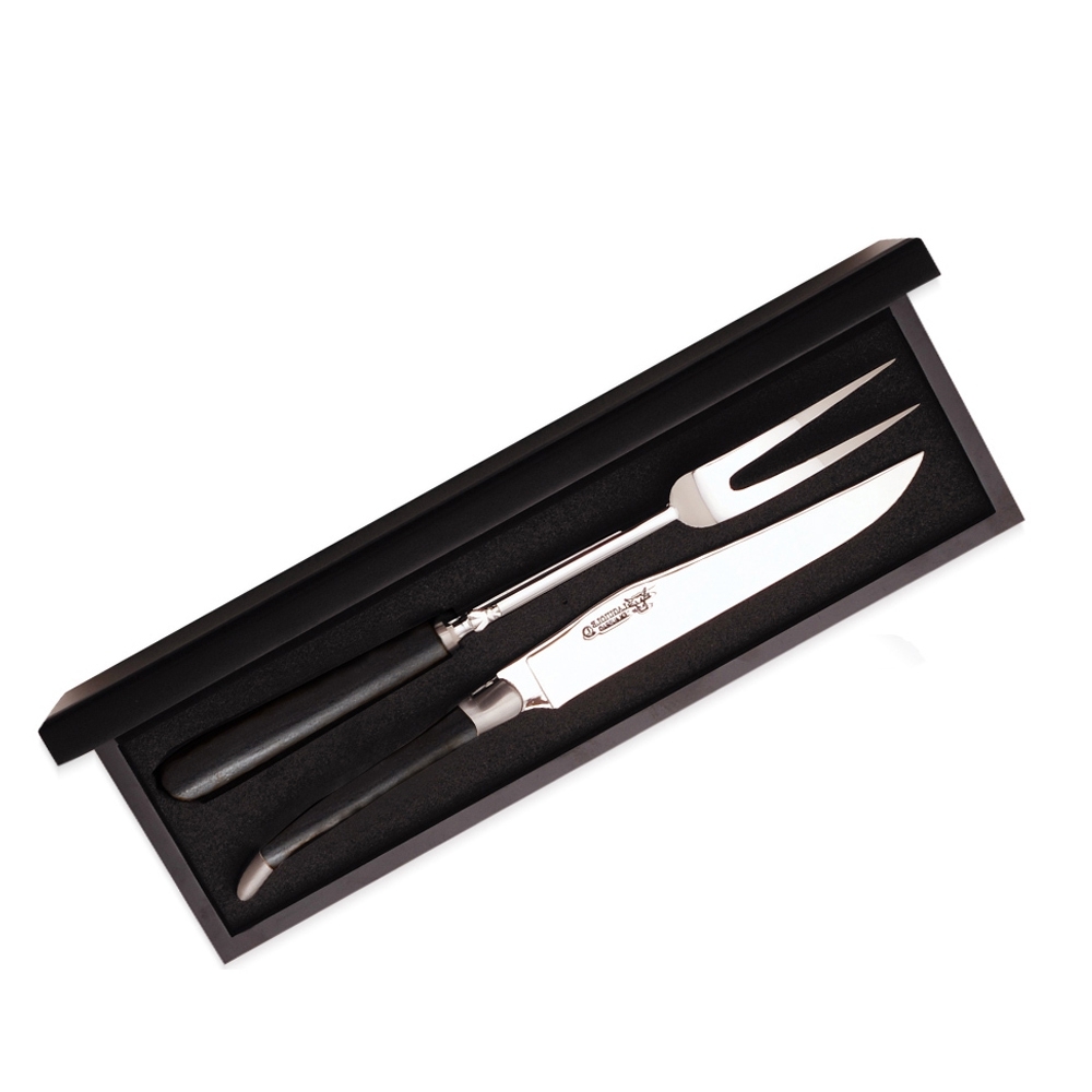 Laguiole - carving set - ebony