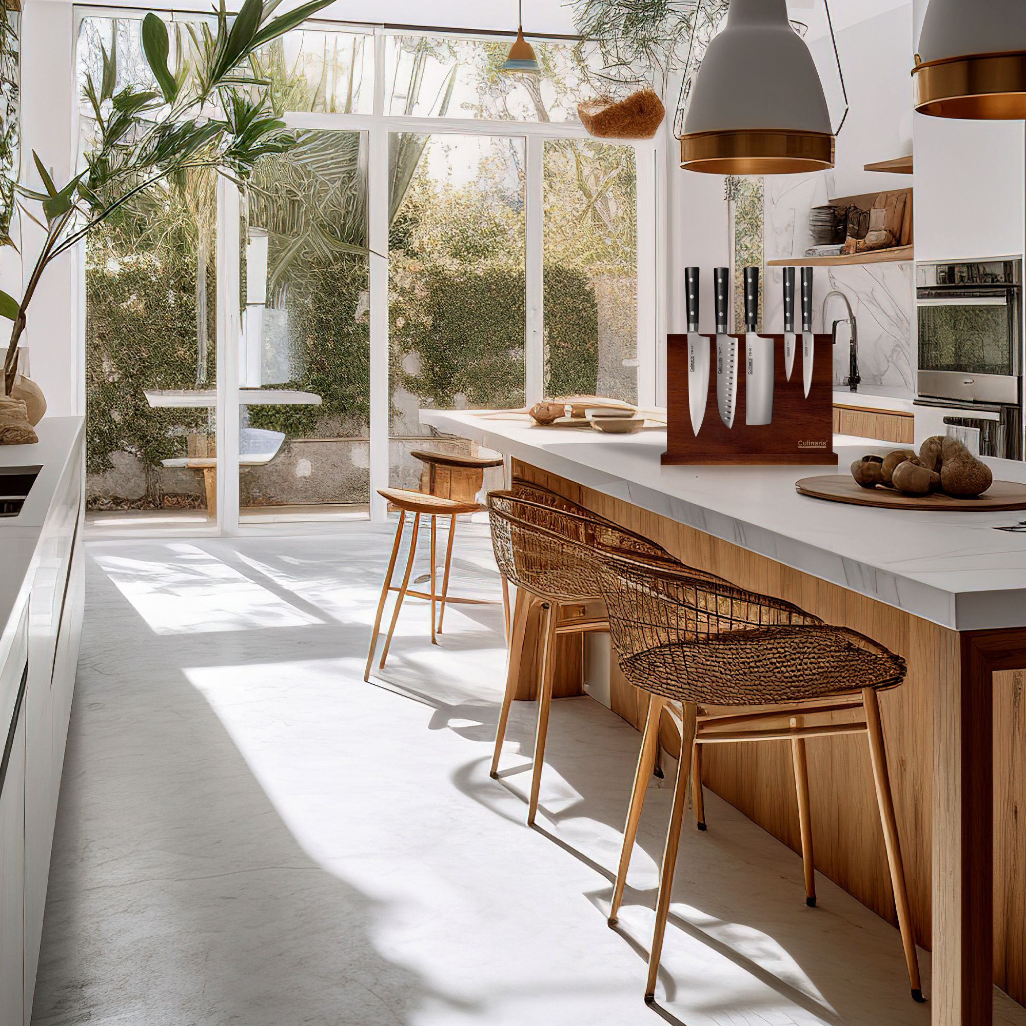 Culinaris Allzweckmesser Black Serie 12,5 cm im Messerblock