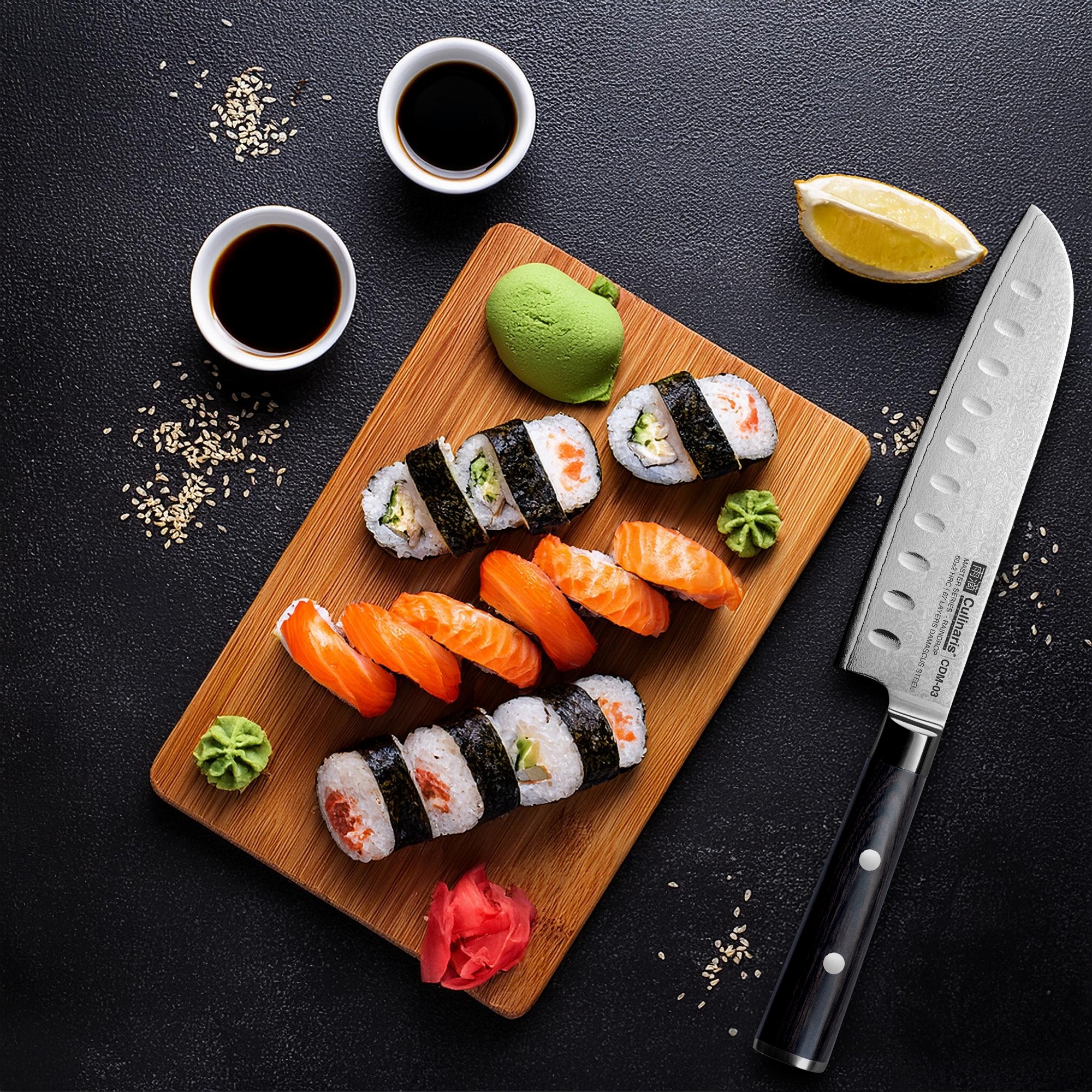 Santoku + utility knife + paring knife - Damascus Master - 3-pcs. | Culinaris Santoku + utility knife + paring knife - Damascus Master - 3-pcs. | Culinaris