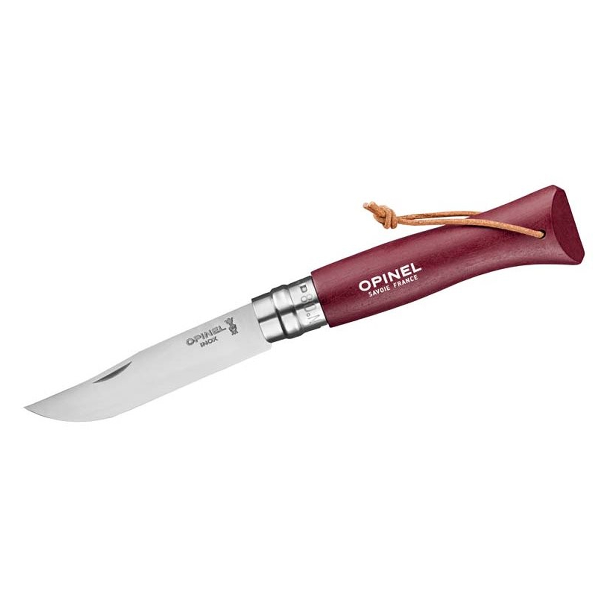 Opinel - Taschenmesser No 08 - Baroudeur - 19,5 cm - burgunder