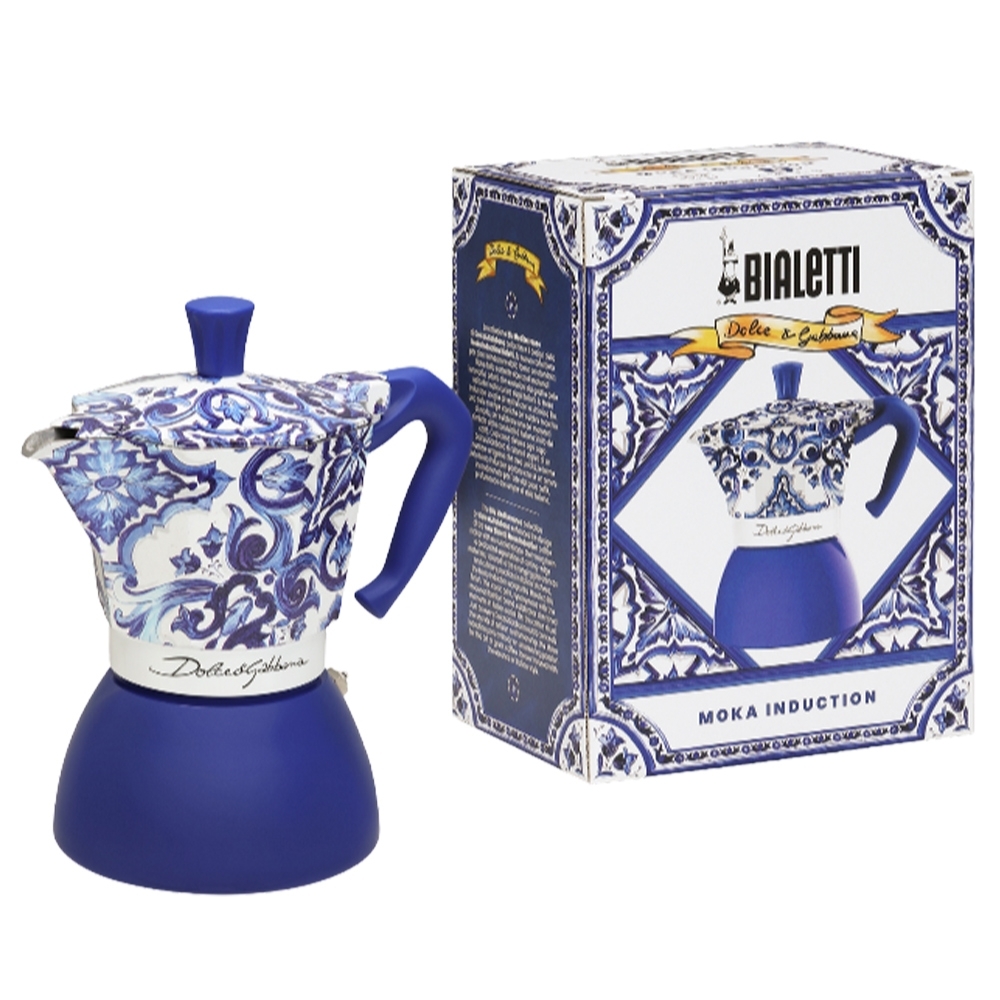 Bialetti - Moka Induction 6 Cups - Dolce & Gabbana Blu Mediterraneo