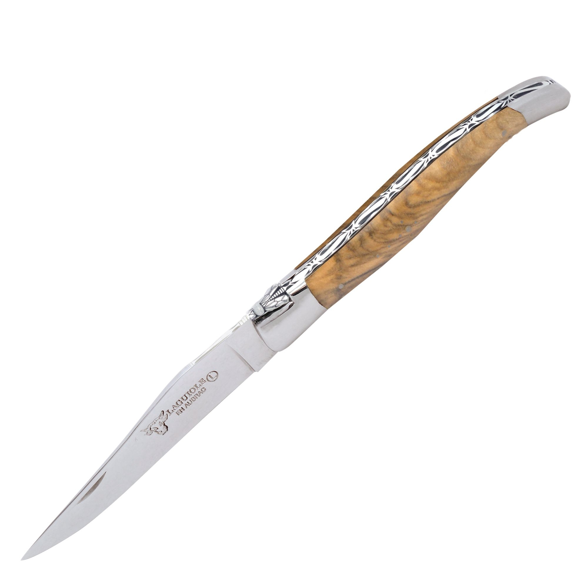Laguiole - Folding/Pocket knife Olive with hand-engraved bee