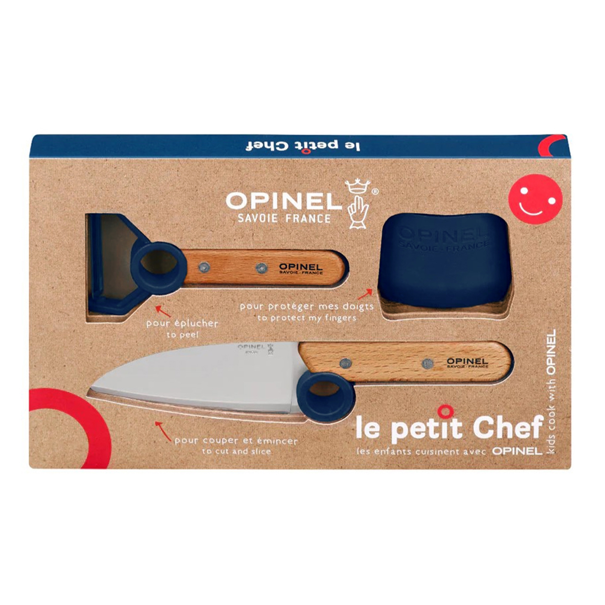 Opinel - Kinder Küchenmesser-Set - Le Petit Chef - 3-tlg. - blau