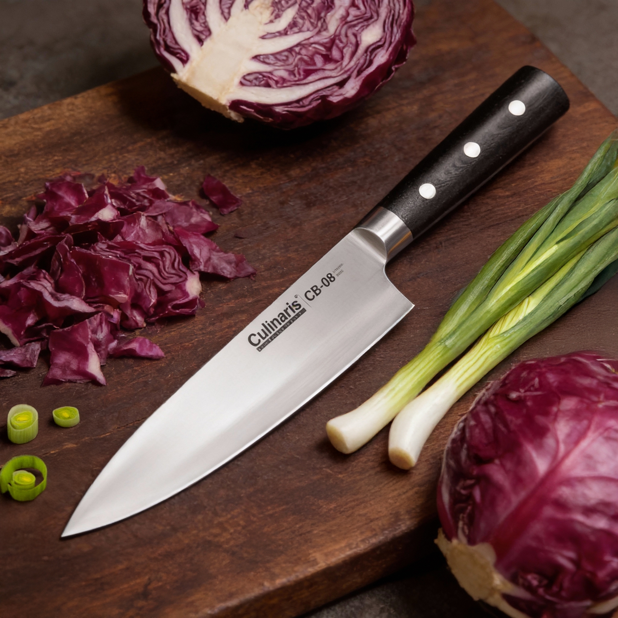 Culinaris Kochmesser groß Black Serie 20 cm CB-08