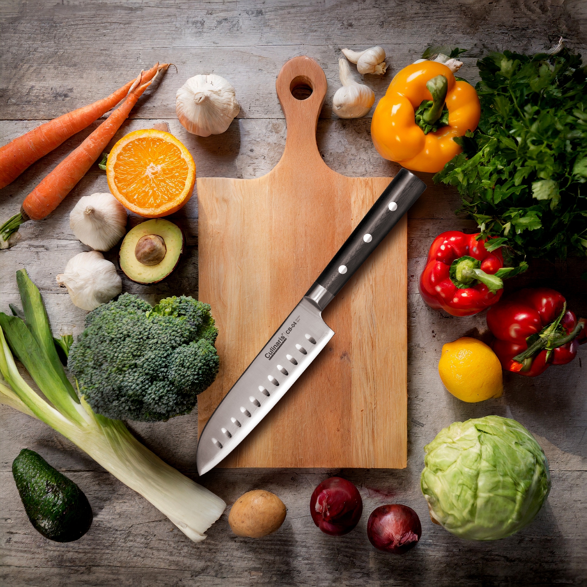 Culinaris - Santoku klein 13 cm Black Serie | CB-04