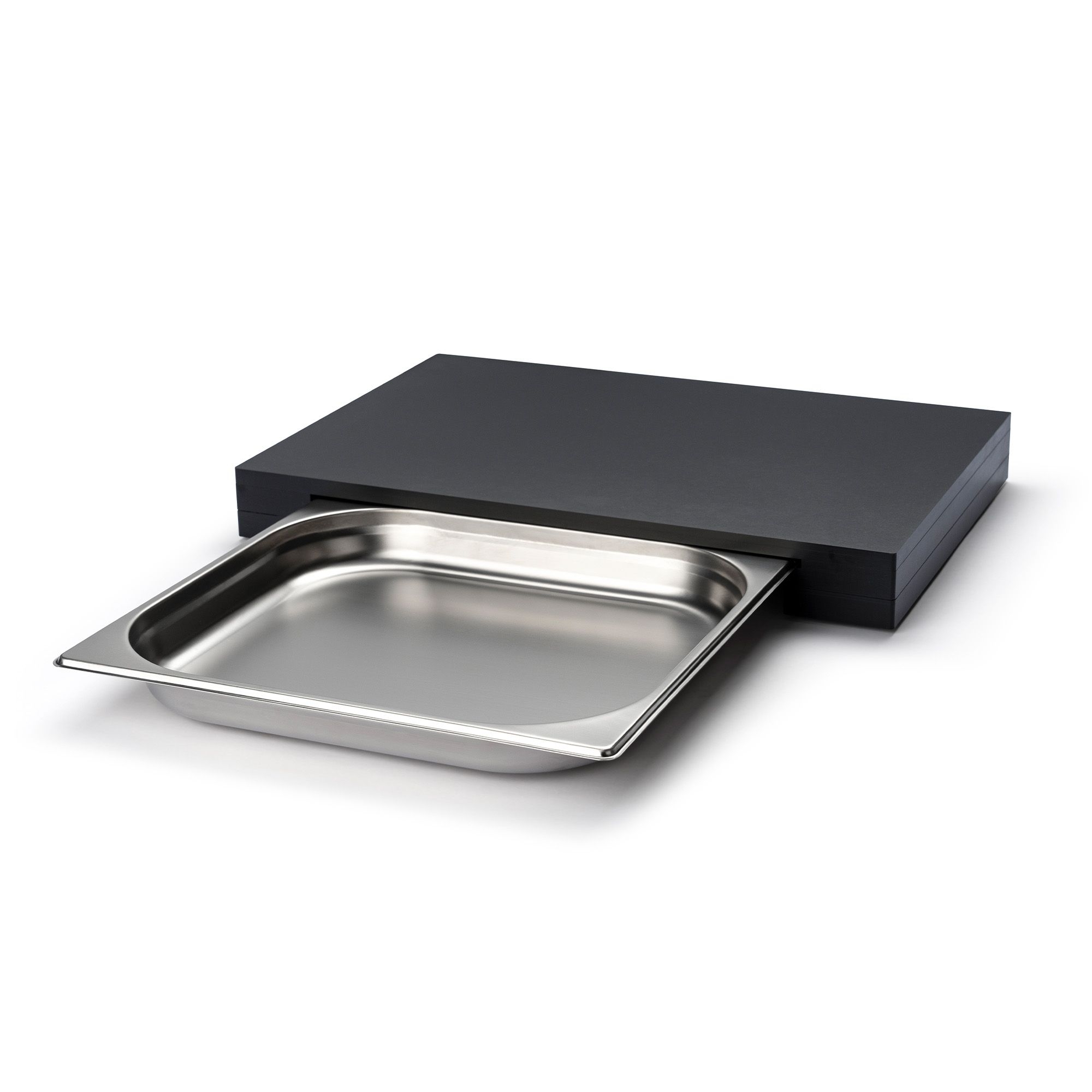 Continenta - Schneidebrett DURACORE mit Edelstahlschublade 48 x 32,5 x 6 cm