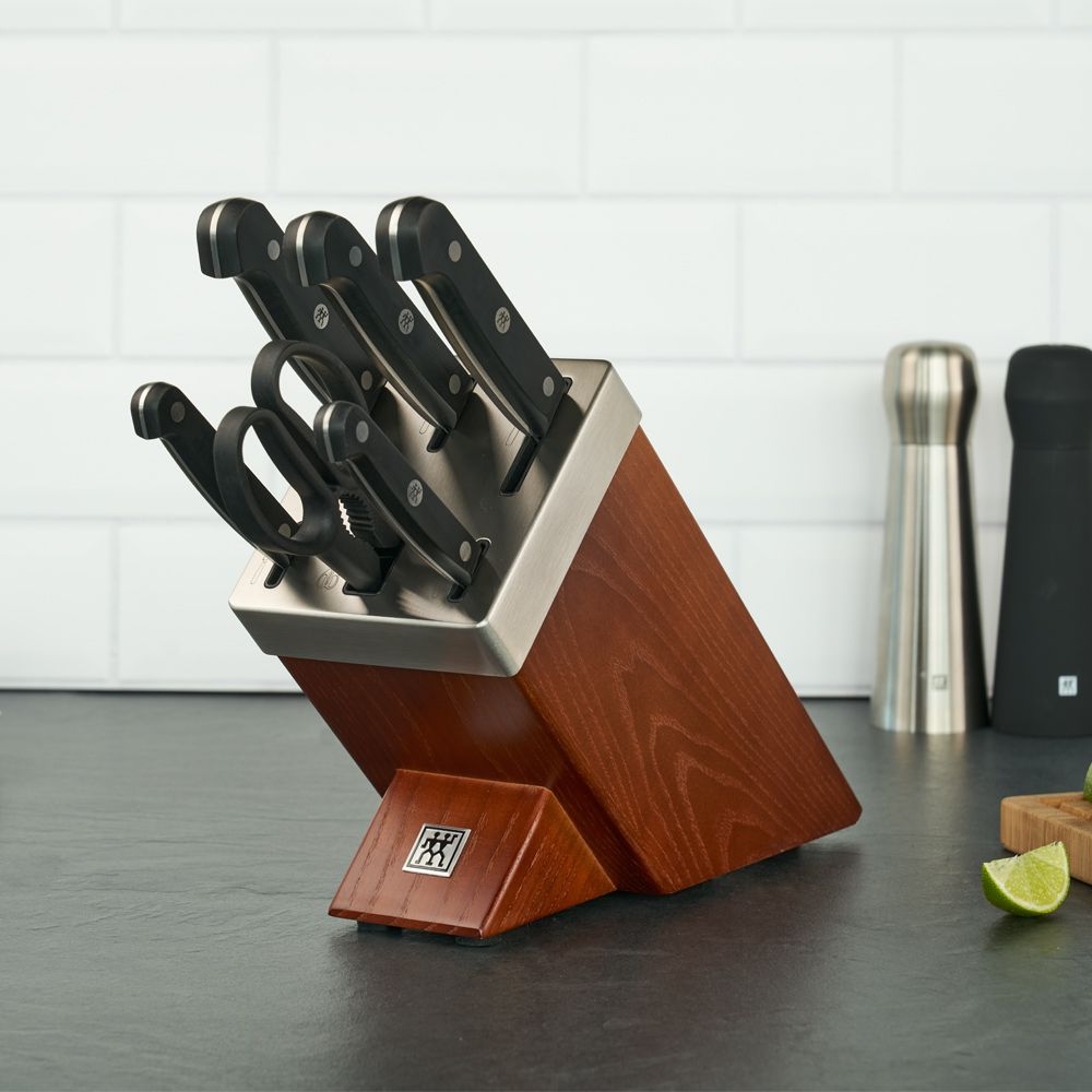 ZWILLING - self-sharpening knife block 7 pcs | Gourmet | Chocolate