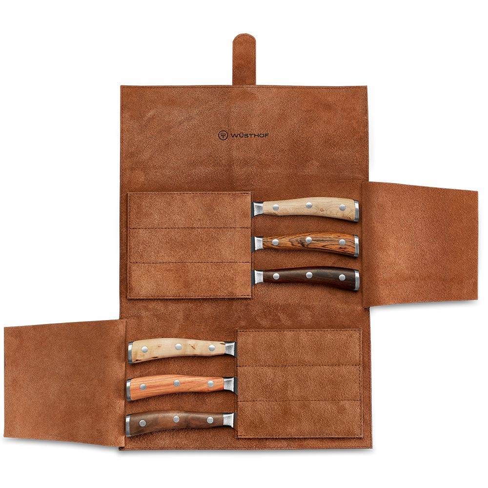 Wüsthof IKON - Steak knife set with leather case