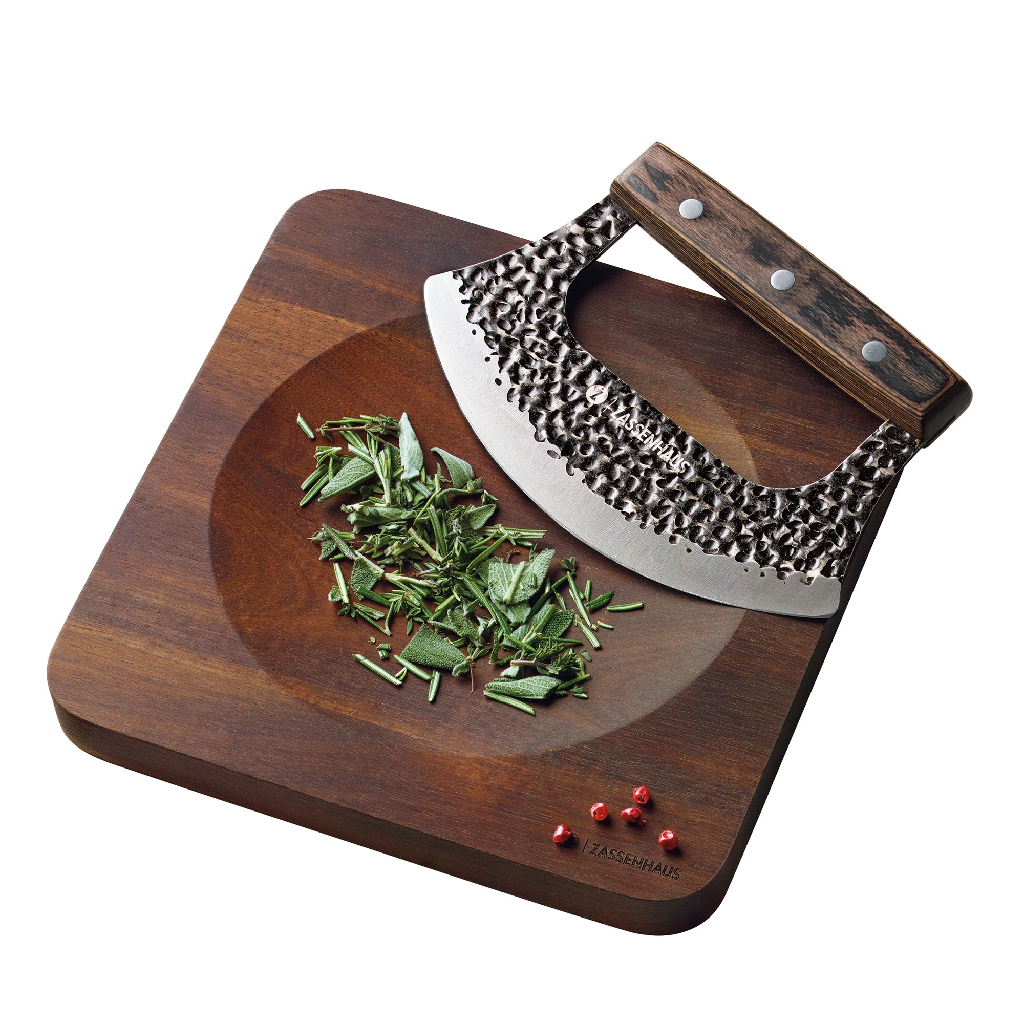 ZASSENHAUS Wiegemesser-Set MINCER mit Akazienholzbrett