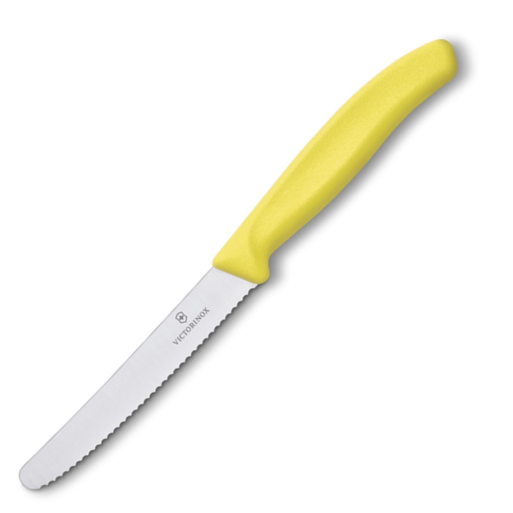 Victorinox - Tomato and table knife with wavy edge, yellow