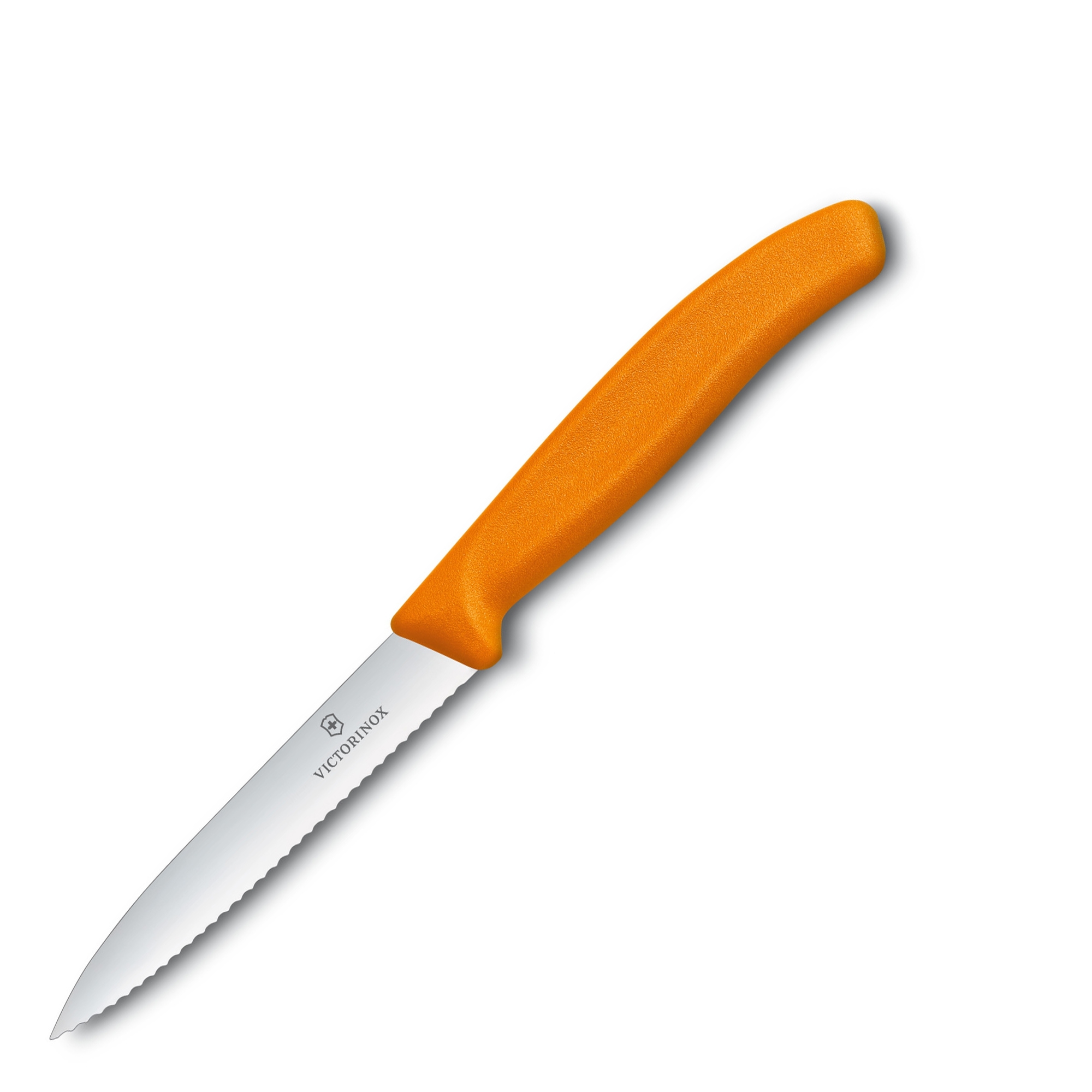 Victorinox - Swiss Classic Gemüsemesser Wellenschliff Klinge 10 cm orange