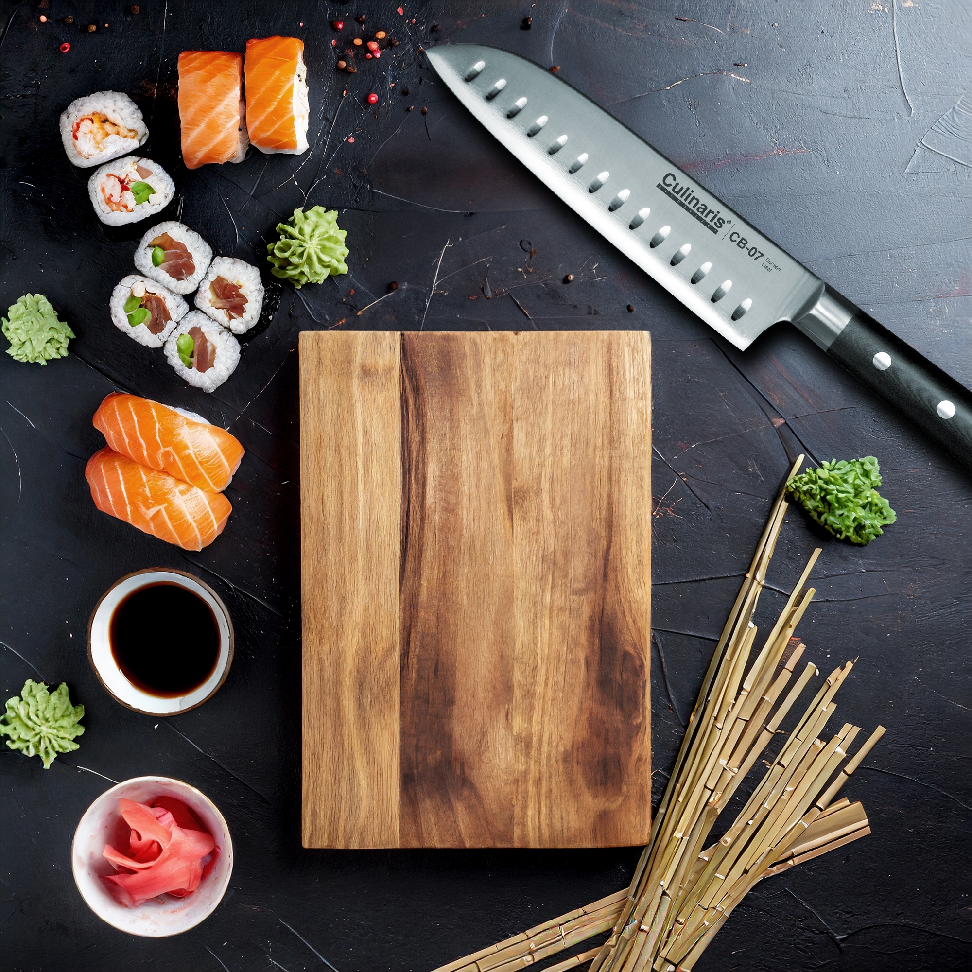 Culinaris - Santoku groß 18 cm Black Serie | CB-07