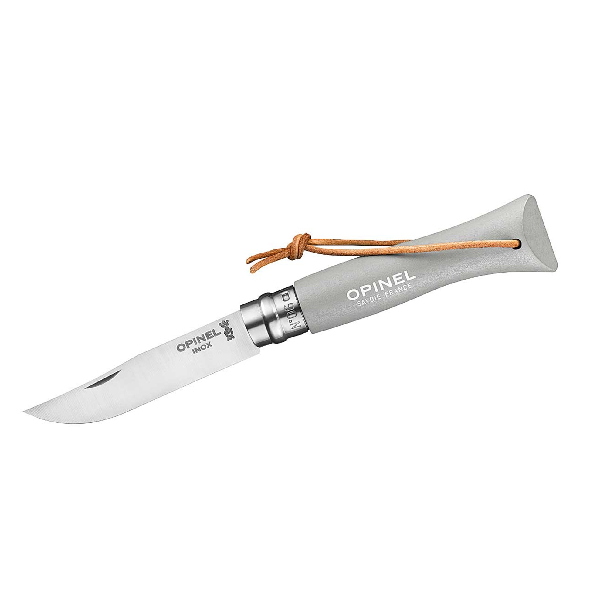 Opinel - Taschenmesser No 06 - Baroudeur - 16,5 cm - hellgrau