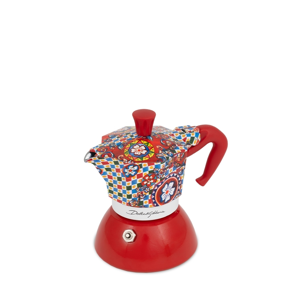 Bialetti - Moka Induction Espresso Maker 2 Cups - Dolce & Gabbana Carretto Siciliano