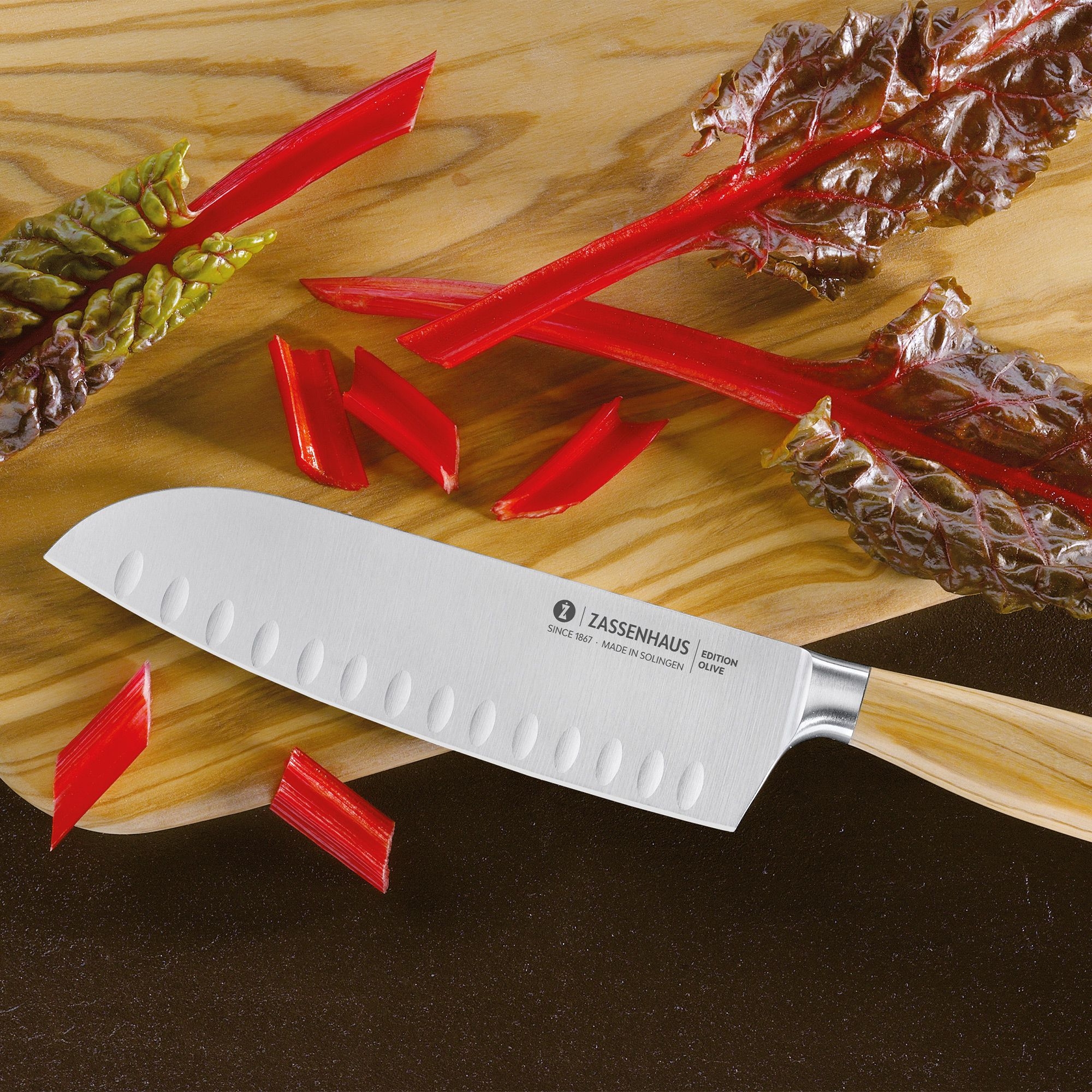 Zassenhaus - Santoku knife 16 cm - EDITION OLIVE