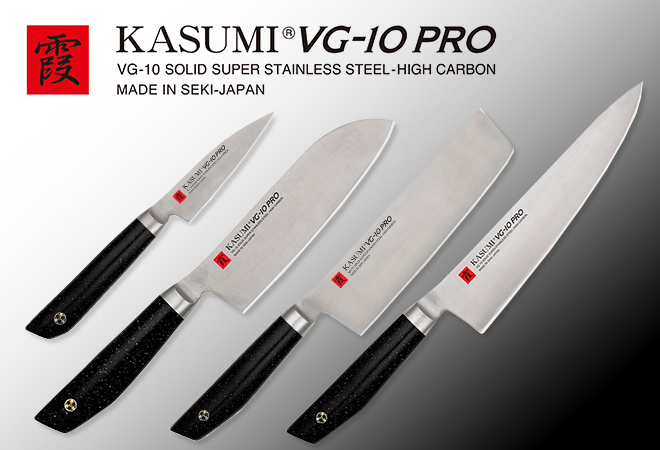 Kasumi VG-10 Pro Küchenmesser aus Japan, 4-teilig