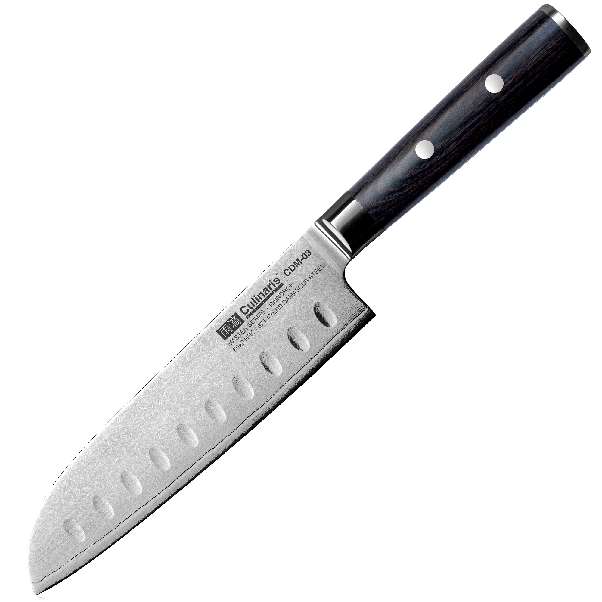 Culinaris Damascus Master Santoku knife from set
