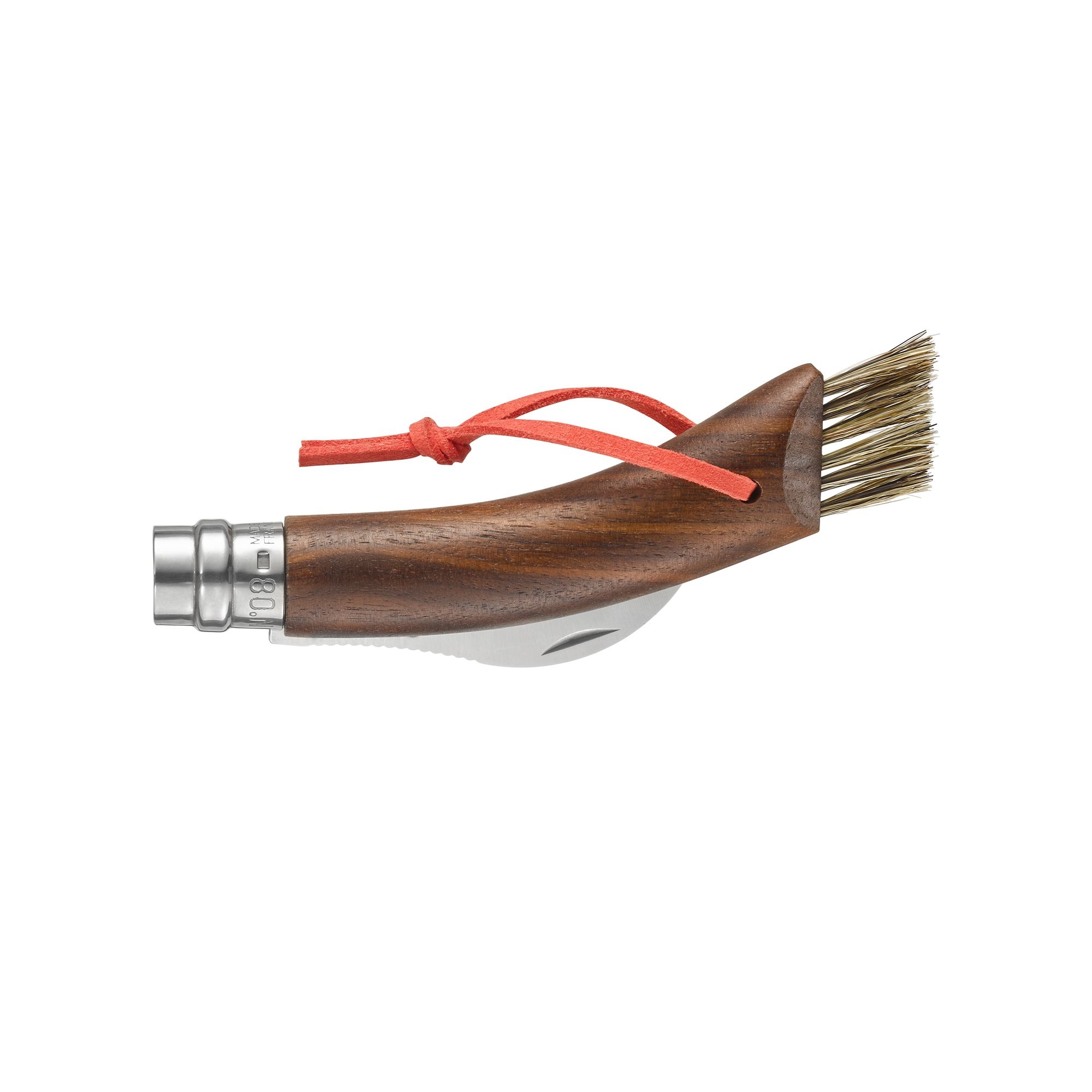 Opinel - Mushroom knife with brush No. 08 - 20 cm - Walnut