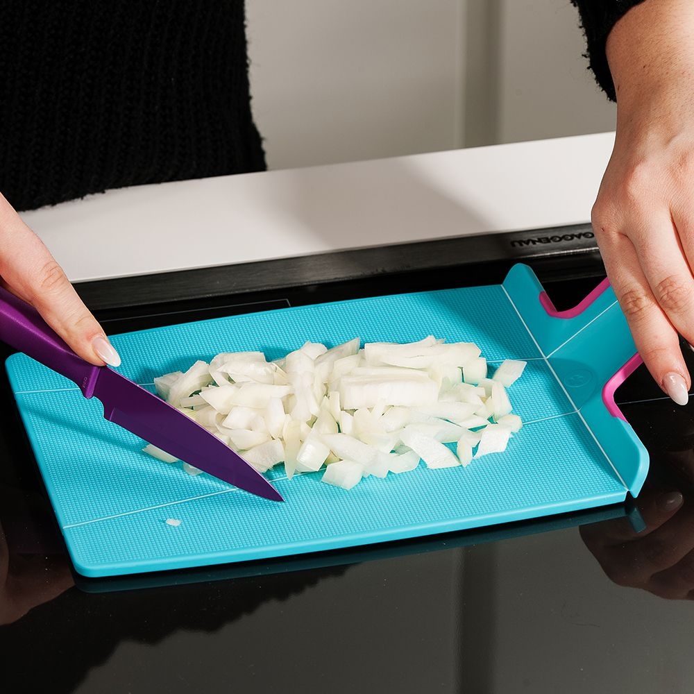 Kochblume - Falt-Schneidebrett 34 x 18,5 cm, rot