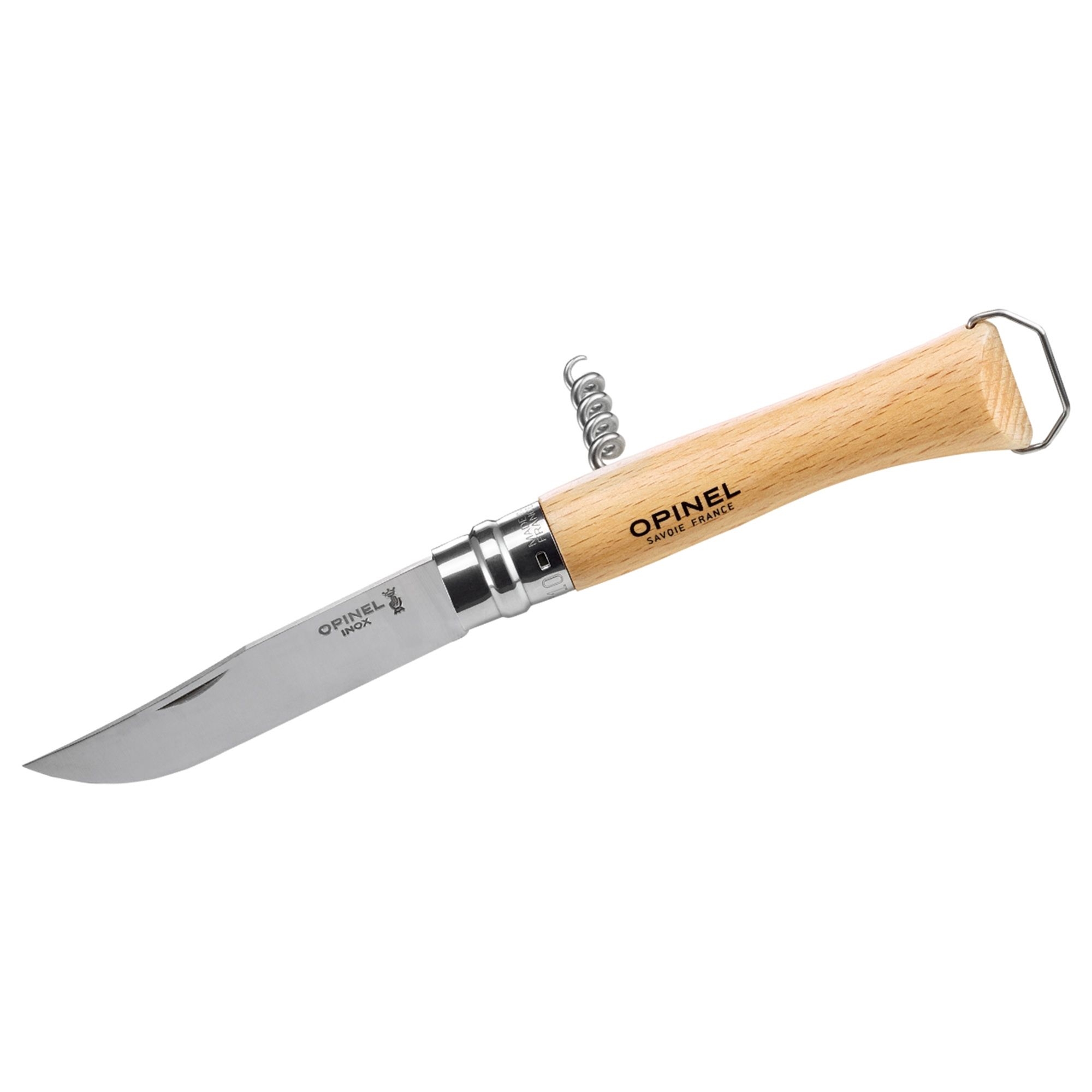 Opinel - Taschenmesser mit Korkenzieher No 10 - 23 cm - Buche