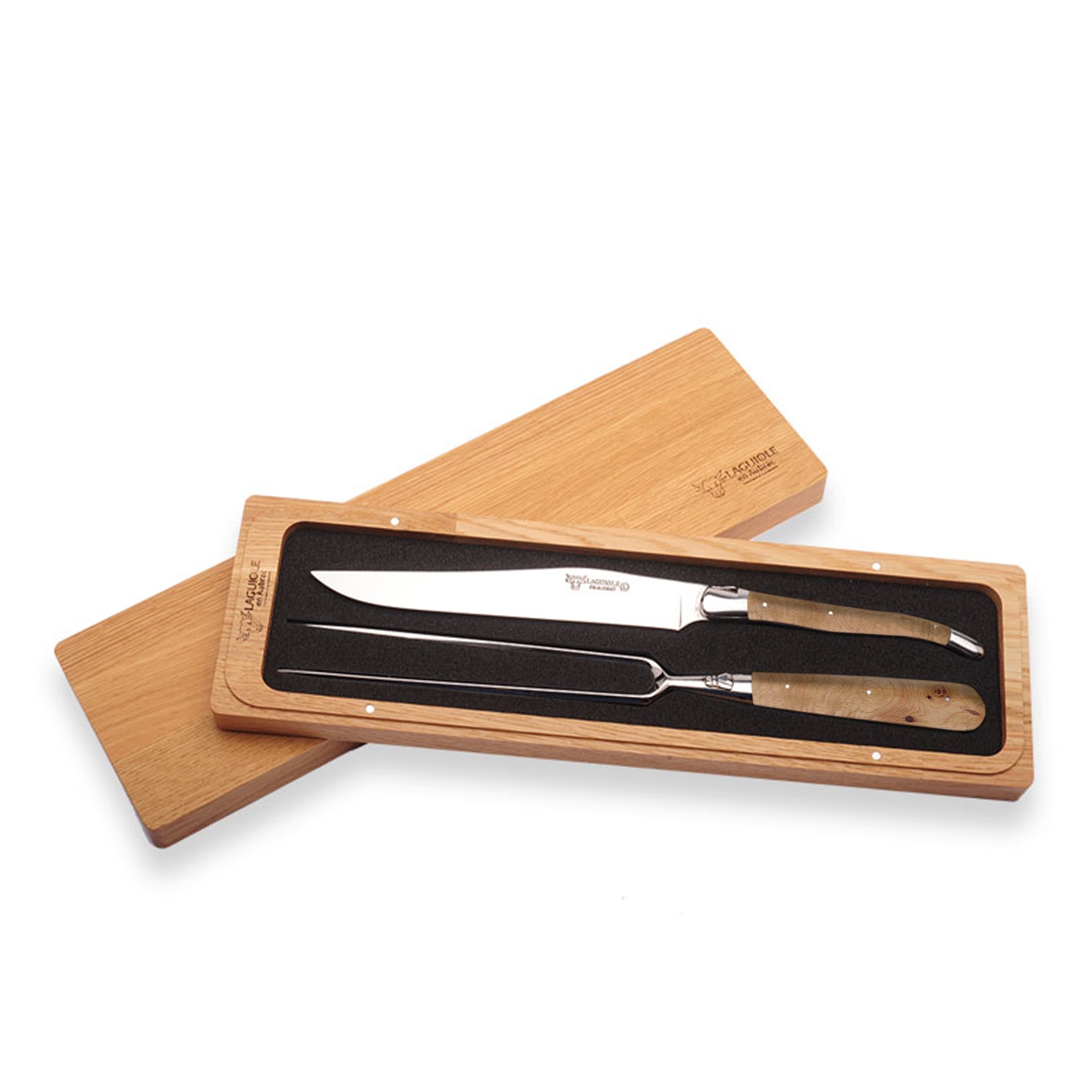 Laguiole - carving set -  Chef juniper