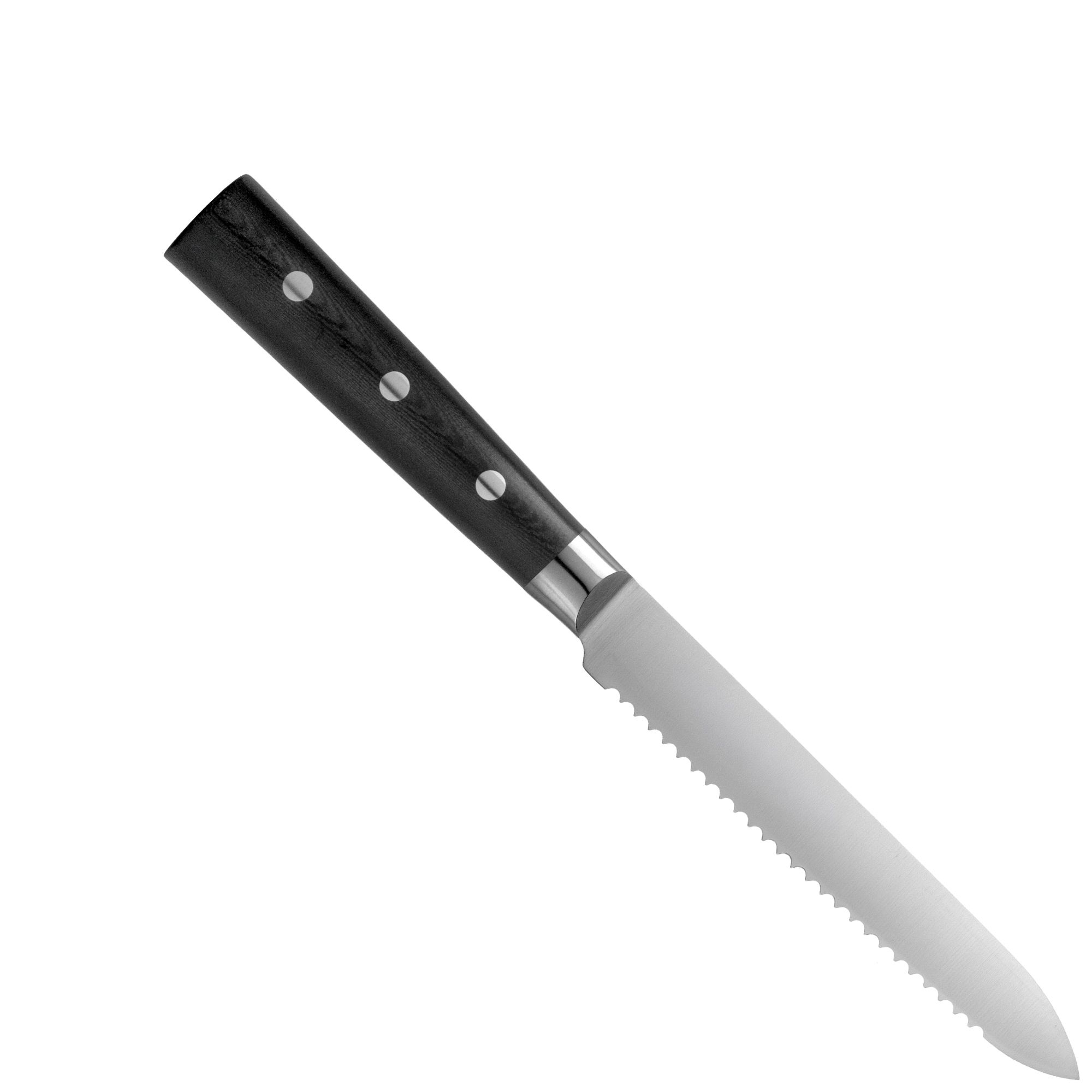 Serrated Utility Knife – Black Series – 13 cm – CB-22 | Culinaris