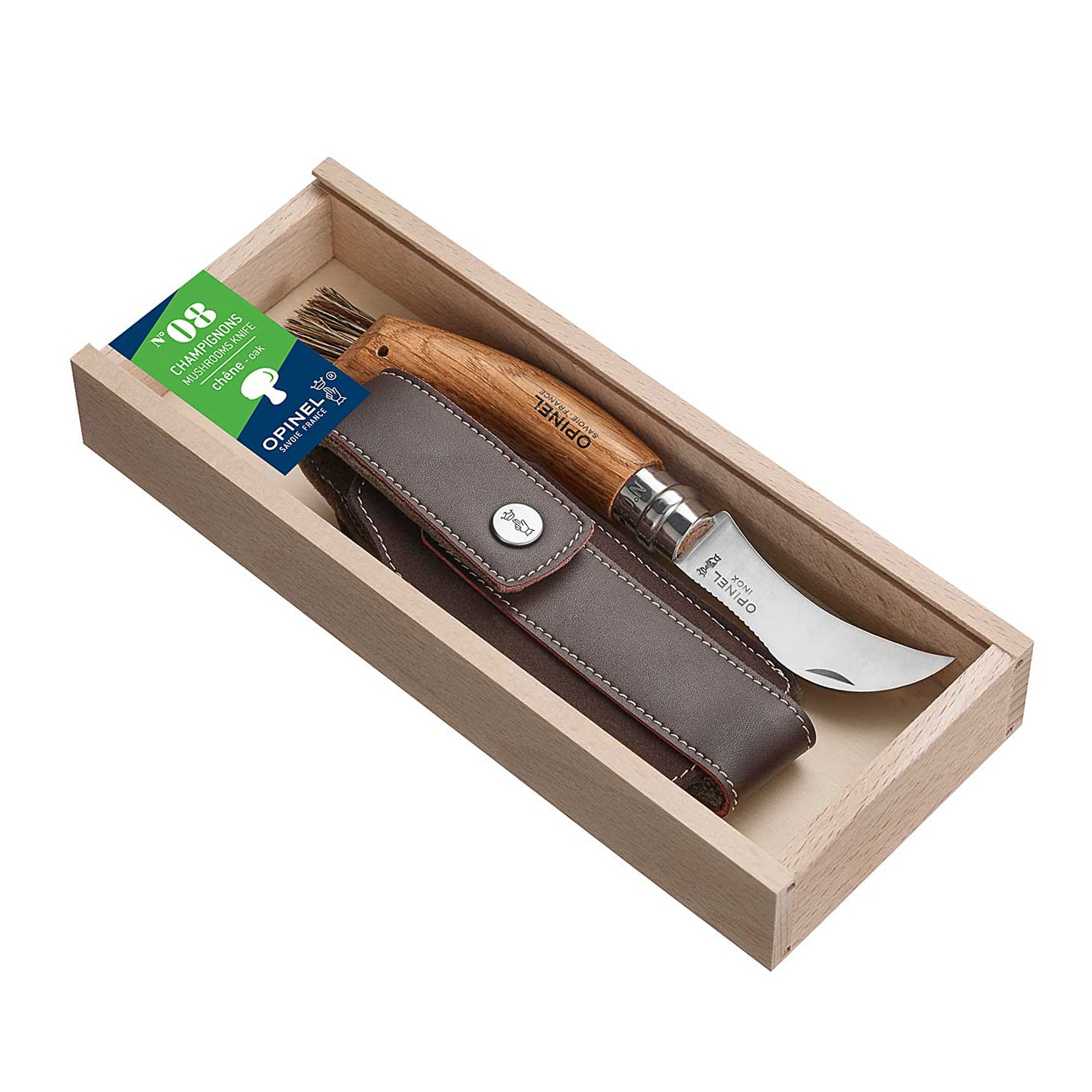 Opinel - Pilzmesser mit Bürste No 08 + Etui - 20 cm